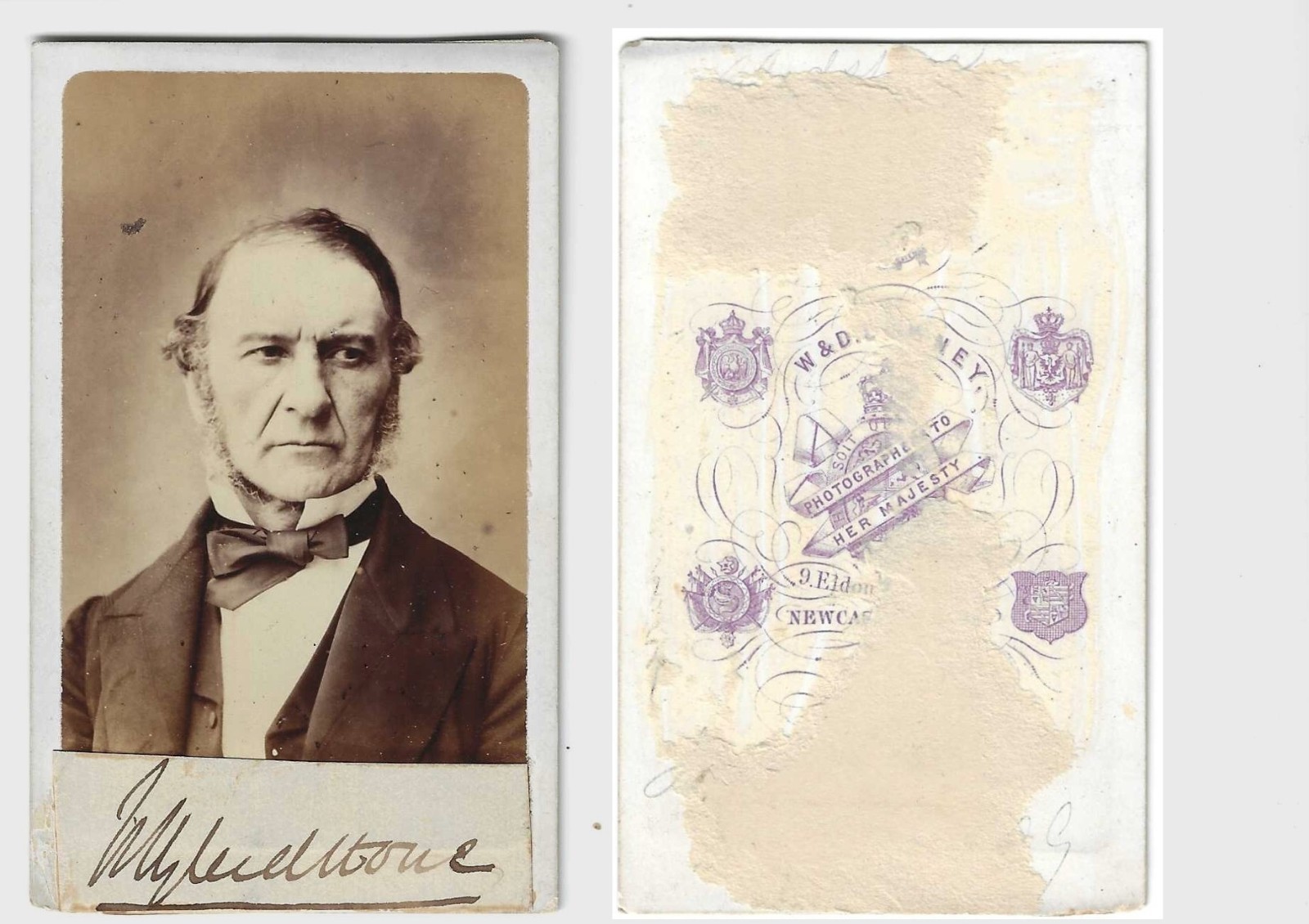 WILLIAM GLADSTONE AUTOGRAPHED VINTAGE PHOTO UK 4 TIME PRIME MINISTER WILLIAM GLADSTONE AUTOGRAPHED VINTAGE PHOTO UK 4 TIME PRIME MINISTER