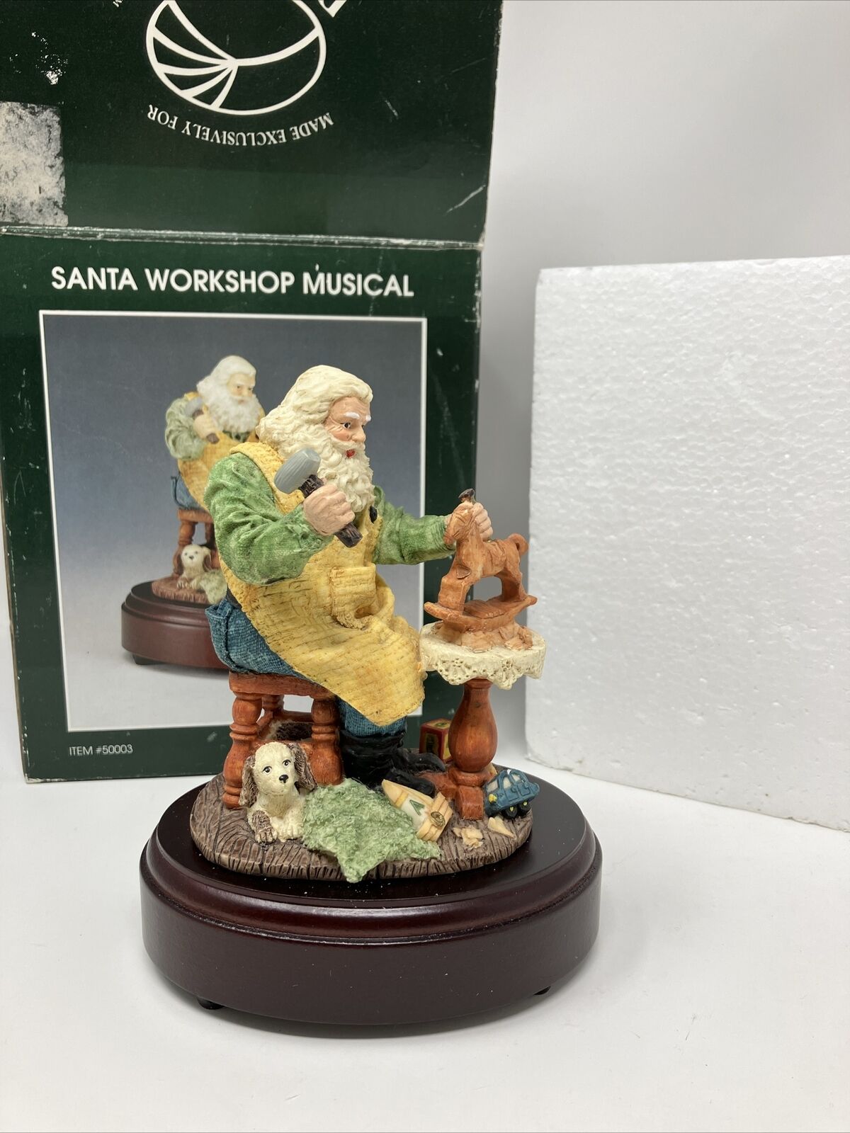 1995 Pacific Rim Santa Workshop Music Box With Box Item #50003