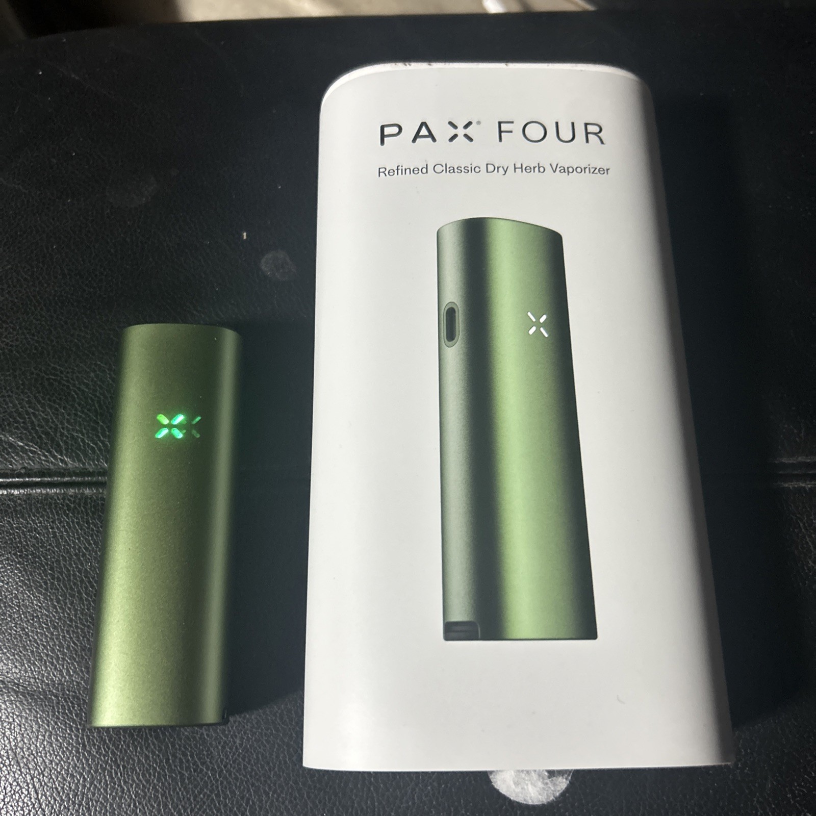 PAX Four Vaporizer Green In The Box Lightly Used w all accessories EUC PAX 4 PAX Four Vaporizer Green In The Box Lightly Used w all accessories EUC PAX 4