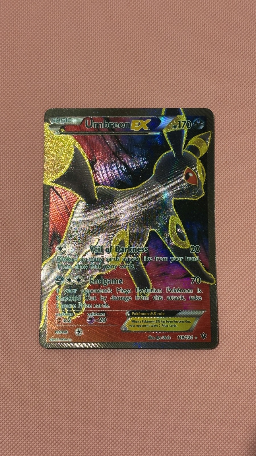 Pokemon TCG Umbreon EX 119/124 Fates Collide English Card Pokemon TCG Umbreon EX 119/124 Fates Collide English Card