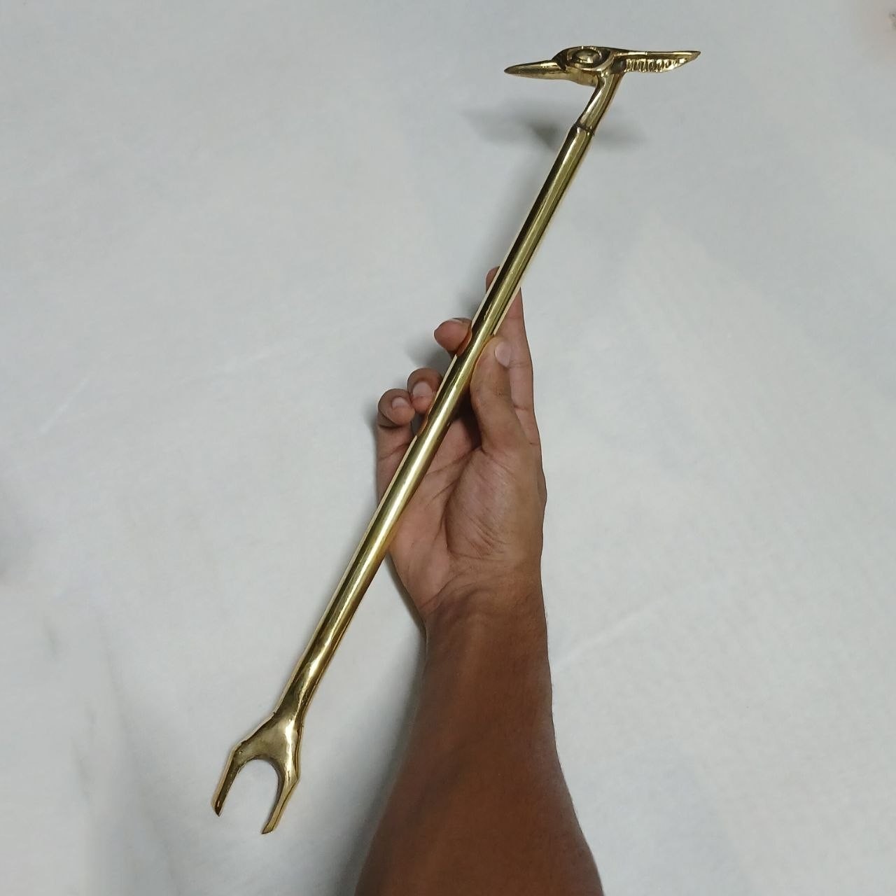 Handmade Ancient Egyptian Brass Scepter Decorative Collectible Artifact Handmade Ancient Egyptian Brass Scepter Decorative Collectible Artifact