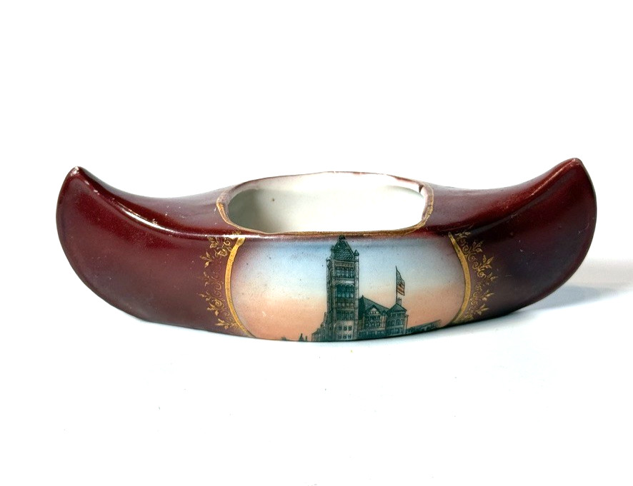 SYRACUSE NY NEW YORK Souvenir China TRINKET BOAT