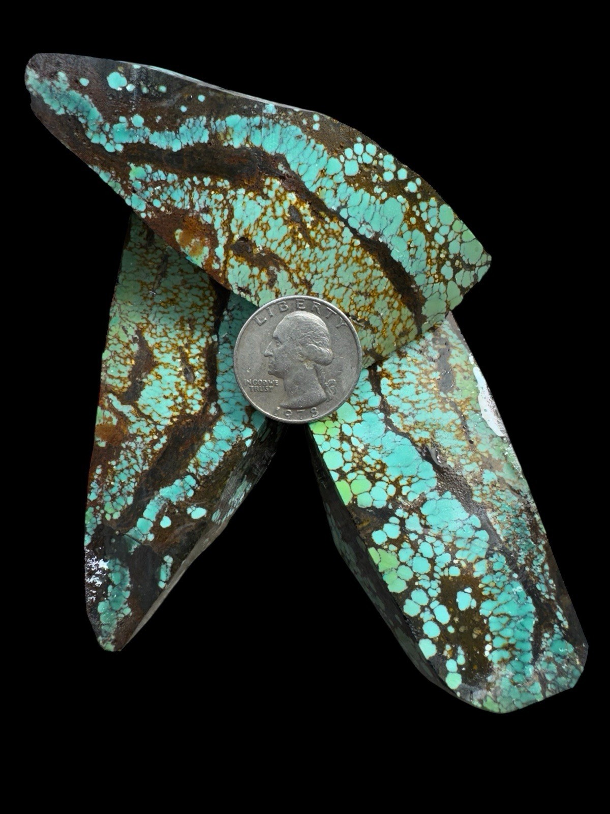 Stabilized Hubei turquoise. Apple green spiderwebs Stabilized Hubei turquoise. Apple green spiderwebs