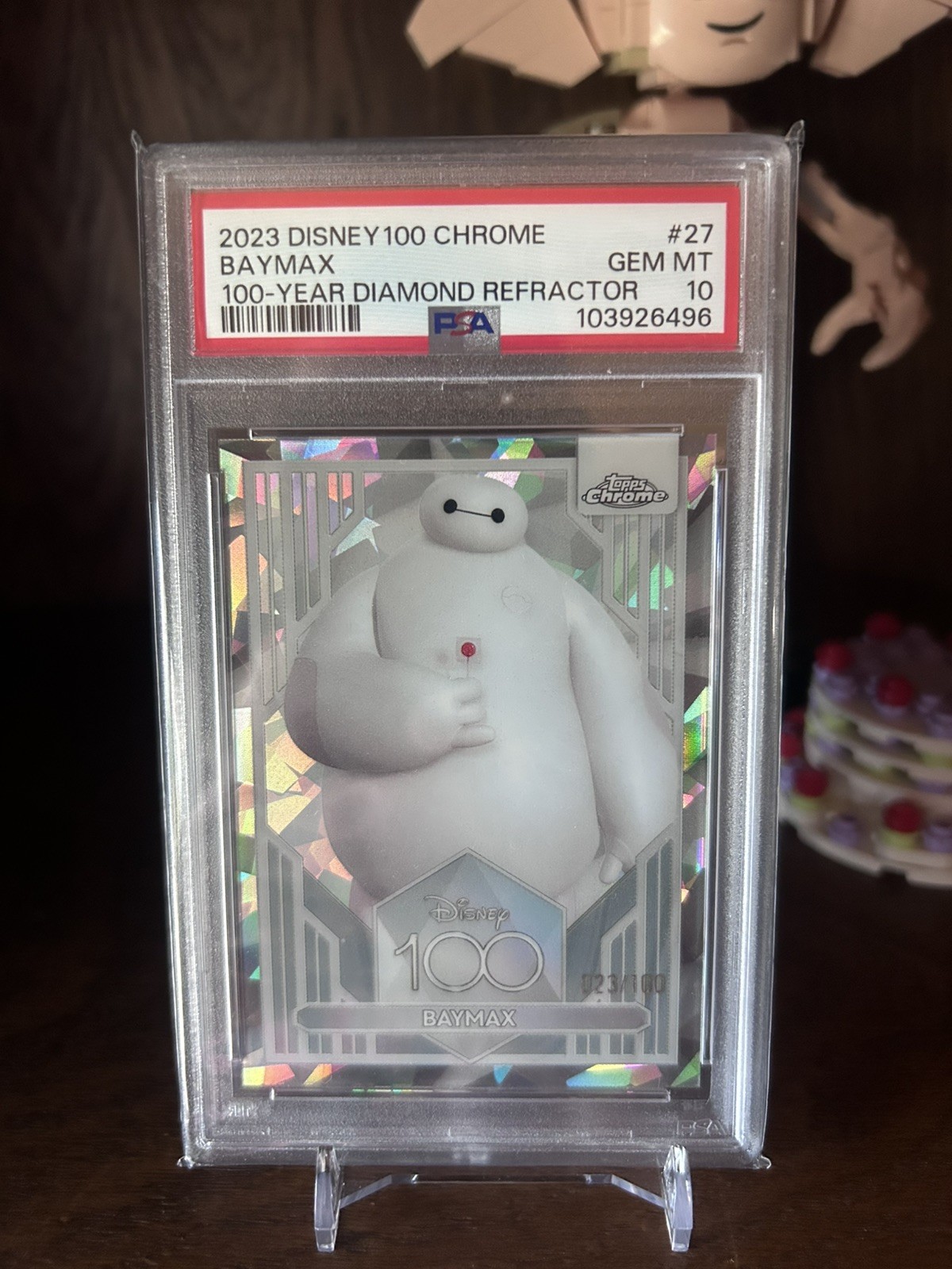 2023 Topps Chrome Disney 100 Baymax /100 PSA 10 2023 Topps Chrome Disney 100 Baymax /100 PSA 10