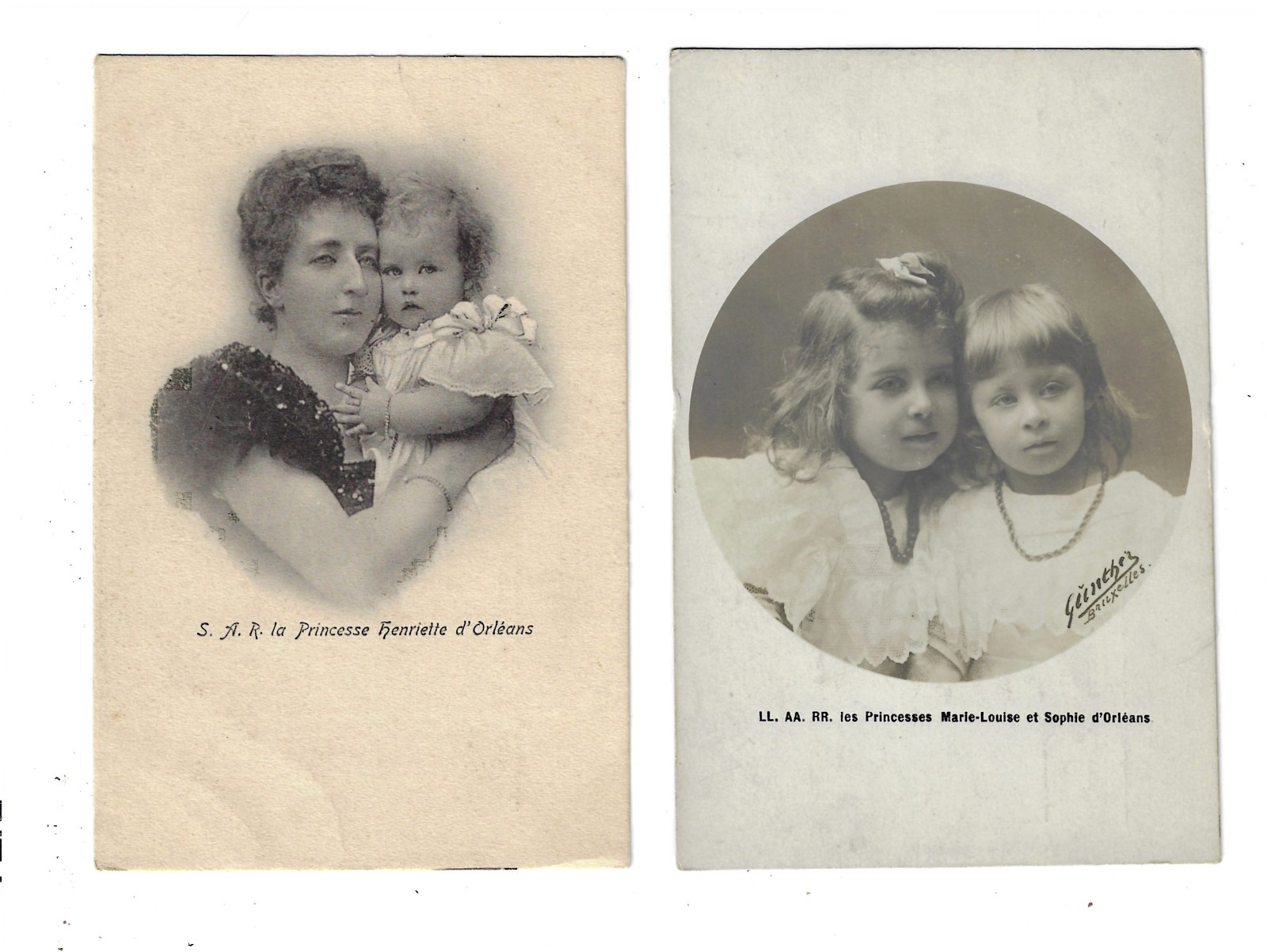 2 Postcards Princess Henriette of Belgium, Princesses Mary Louise & Sophie 5232 2 Postcards Princess Henriette of Belgium, Princesses Mary Louise & Sophie 5232