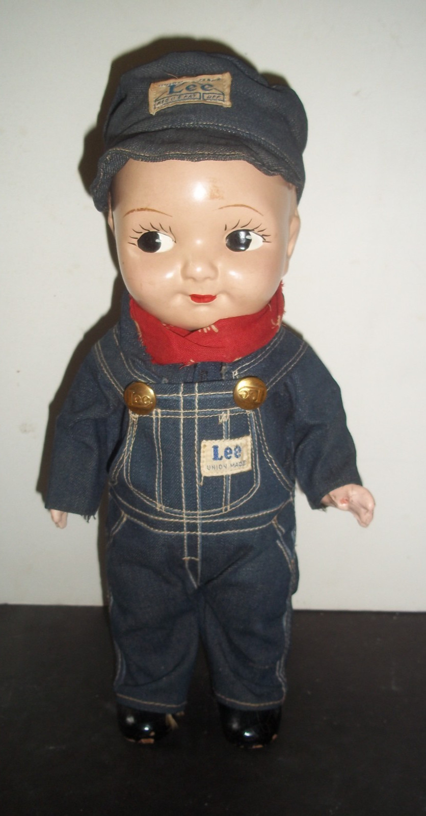 Vintage 30s BUDDY LEE Denim Overalls Engineer Doll Rare COMPOSITION Vintage 30s BUDDY LEE Denim Overalls Engineer Doll Rare COMPOSITION
