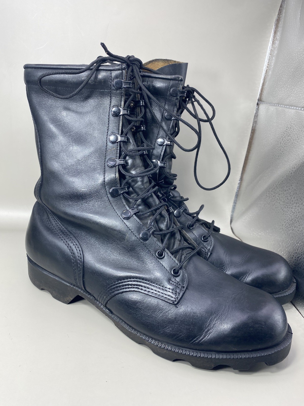 Vintage 1992 Ro Search U.S. Military Black Leather Combat Surplus Boots Men 11 R Vintage 1992 Ro Search U.S. Military Black Leather Combat Surplus Boots Men 11 R