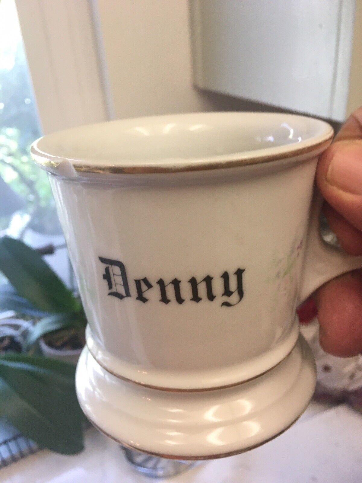 shaving mug / Burbank Mug Says Denny- Same Name as The Ballplayer Denny McLain