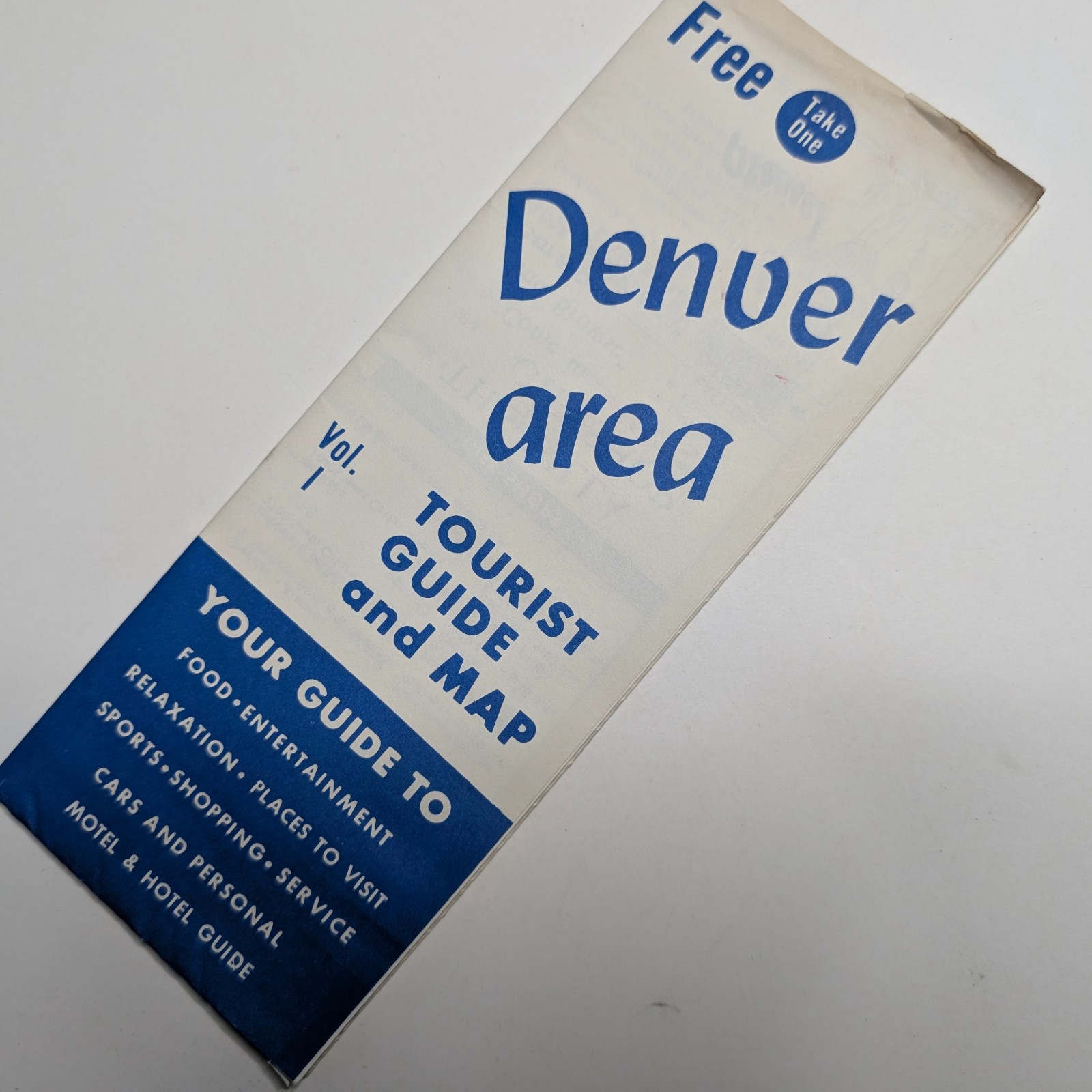 1966 Denver Tourist Guide Map Brochure Broncos AFL Schedule Bears Baseball