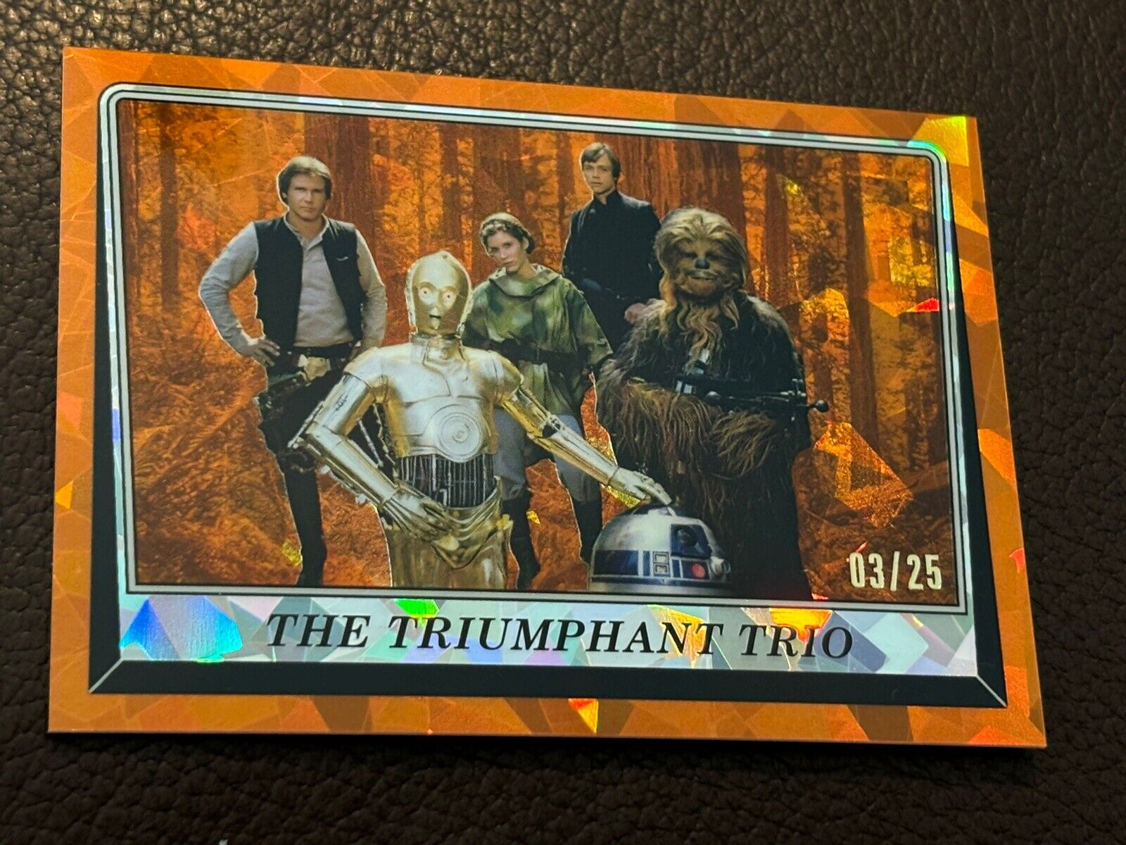 2023 Topps Chrome Sapphire Star Wars Return Of The Jedi The Triumphant Trio /25