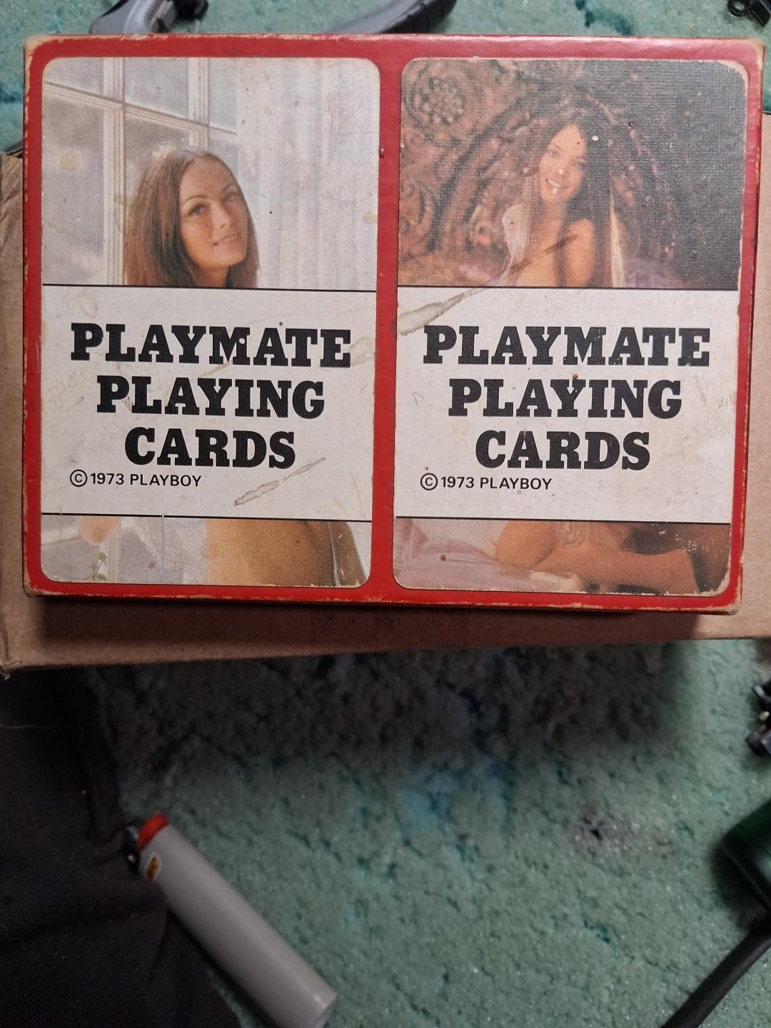 Vintage 1973 Playboy Playing Cards complete Double Deck Set Original Box