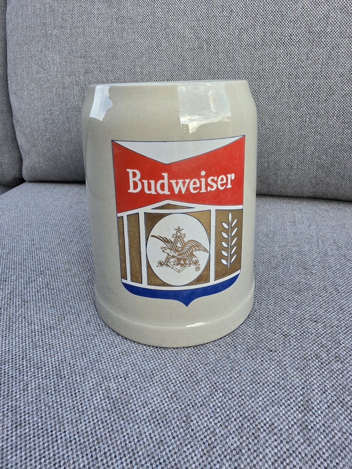 VINTAGE Budweiser Beer Gold Label Stoneware Stein Mug 5\ VINTAGE Budweiser Beer Gold Label Stoneware Stein Mug 5\