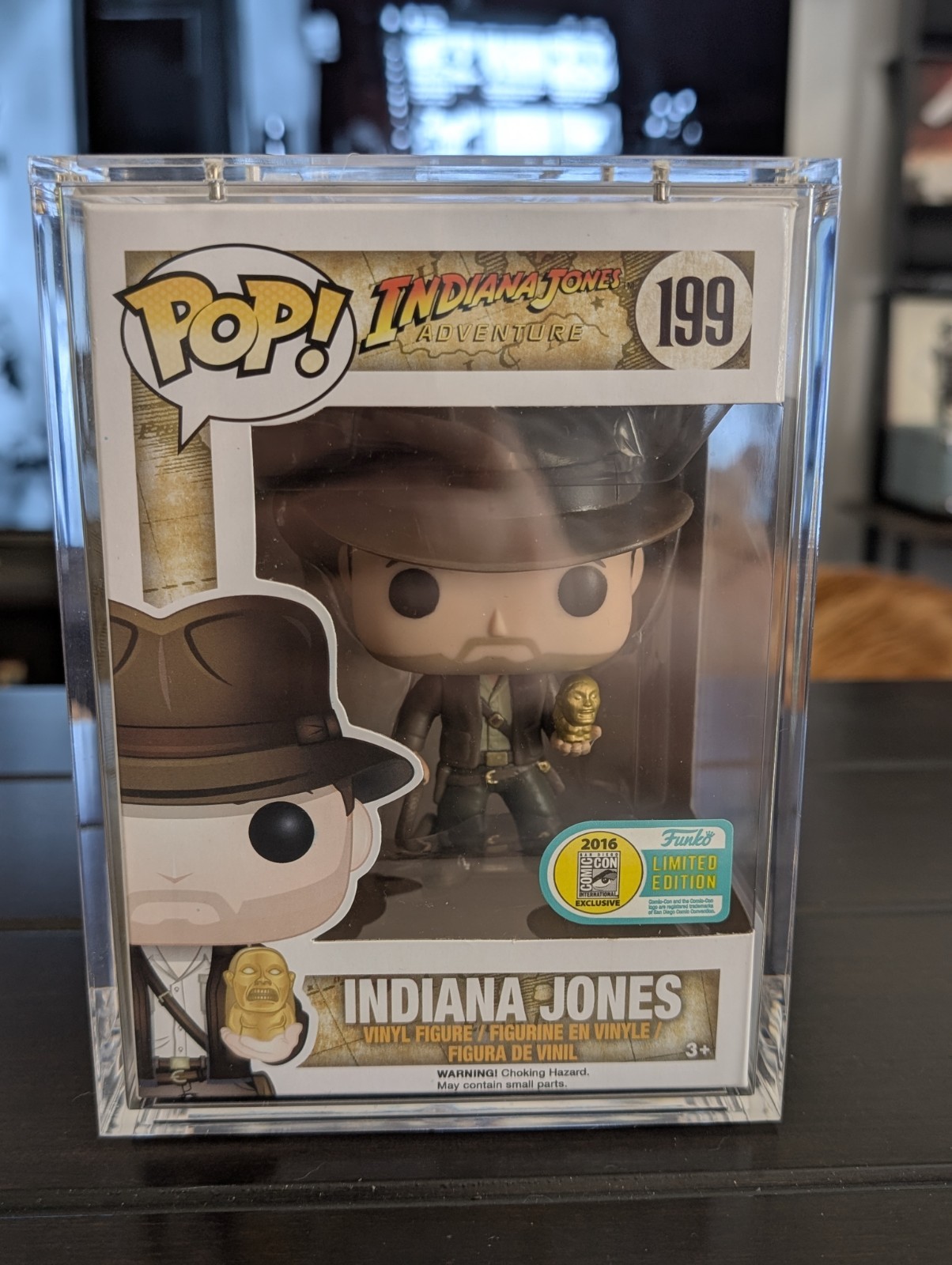 Indiana Jones #199 Funko Pop 2016 SDCC Exclusive VAULTED w/ POP Armor Indiana Jones #199 Funko Pop 2016 SDCC Exclusive VAULTED w/ POP Armor