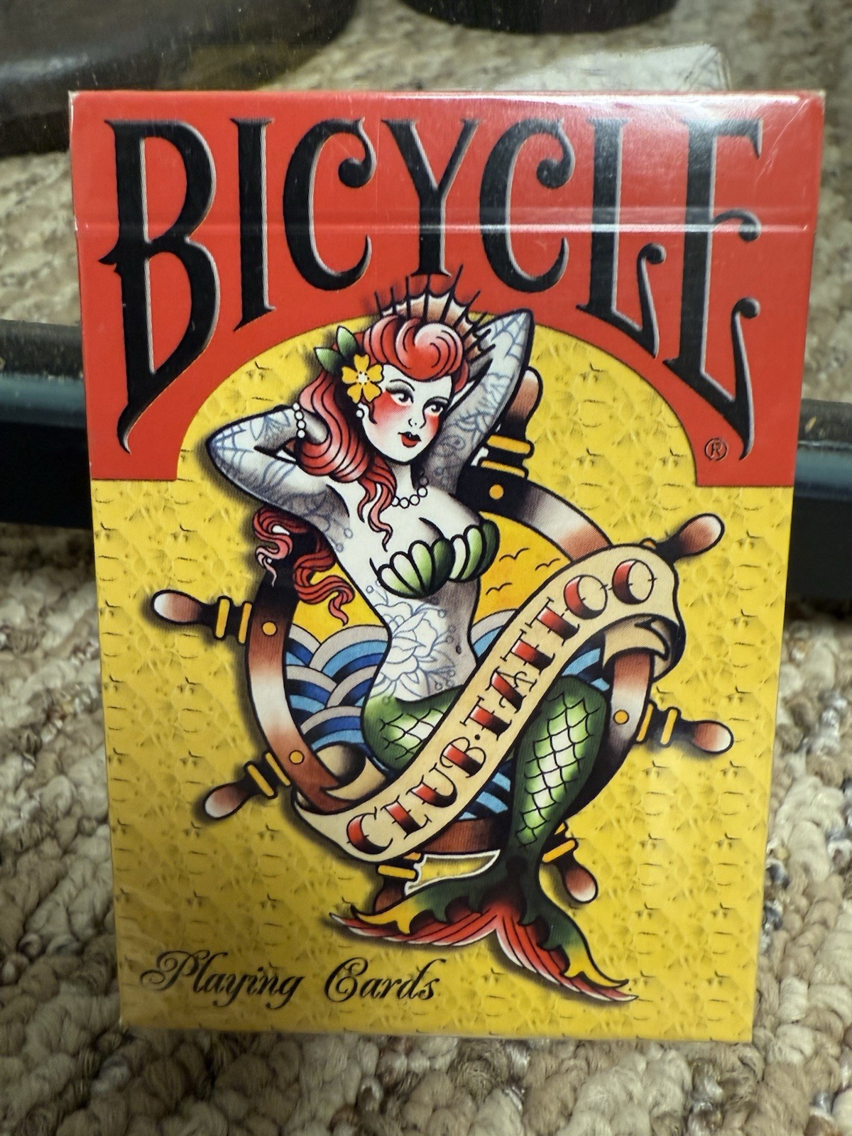 Bicycle Club Tattoo Mermaid Deck New Sealed Rare NOS V1 NO REPRINT Bicycle Club Tattoo Mermaid Deck New Sealed Rare NOS V1 NO REPRINT