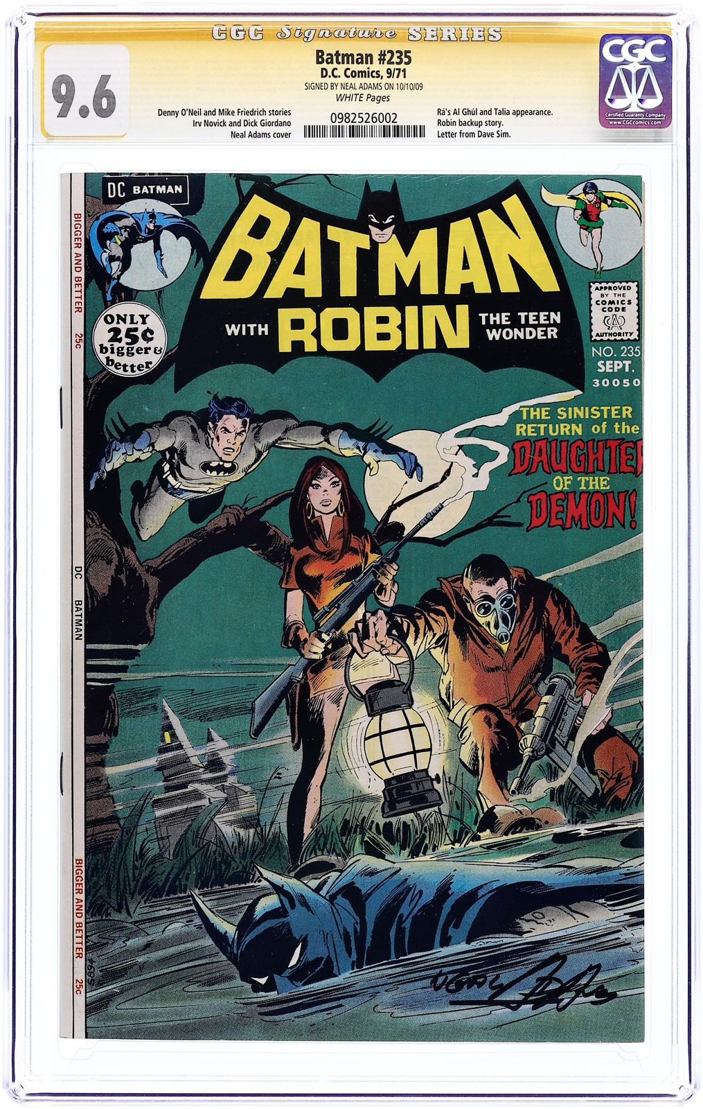 Batman #235 CGC 9.6 SS Neal Adams 1971 0982526002