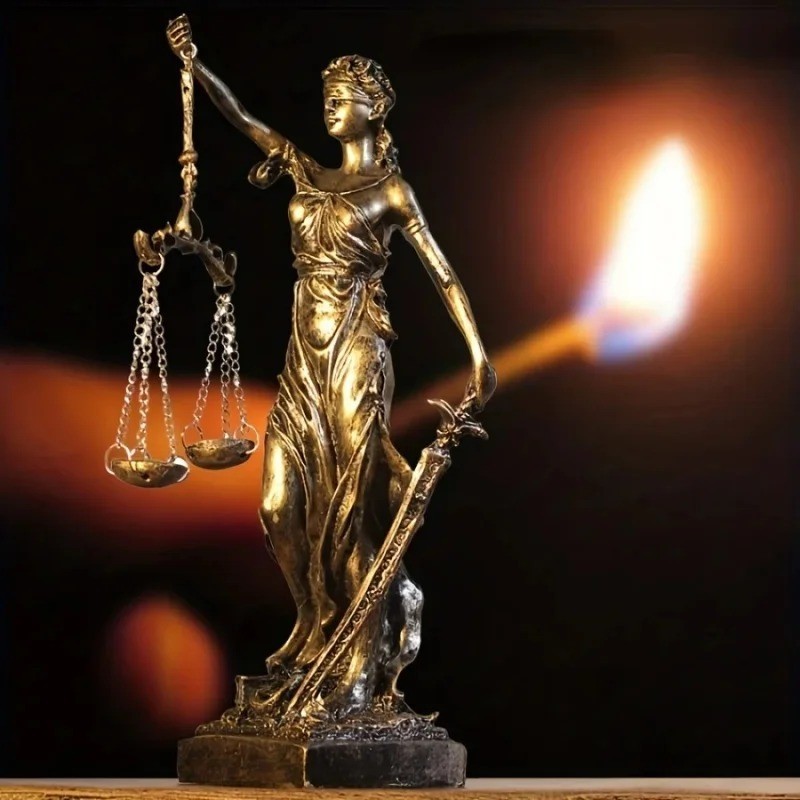 LADY JUSTICE THEMIS STATUE - BLINDFOLDED GODDESS OF LAW & ORDER ORNAMENT LADY JUSTICE THEMIS STATUE - BLINDFOLDED GODDESS OF LAW & ORDER ORNAMENT