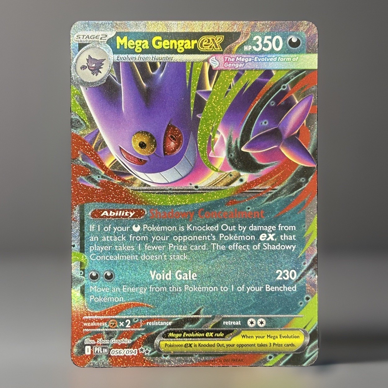 Pokemon TCG: ME Phantasmal Flames Mega Gengar ex 056/094 Double Rare (RR) NM Pokemon TCG: ME Phantasmal Flames Mega Gengar ex 056/094 Double Rare (RR) NM