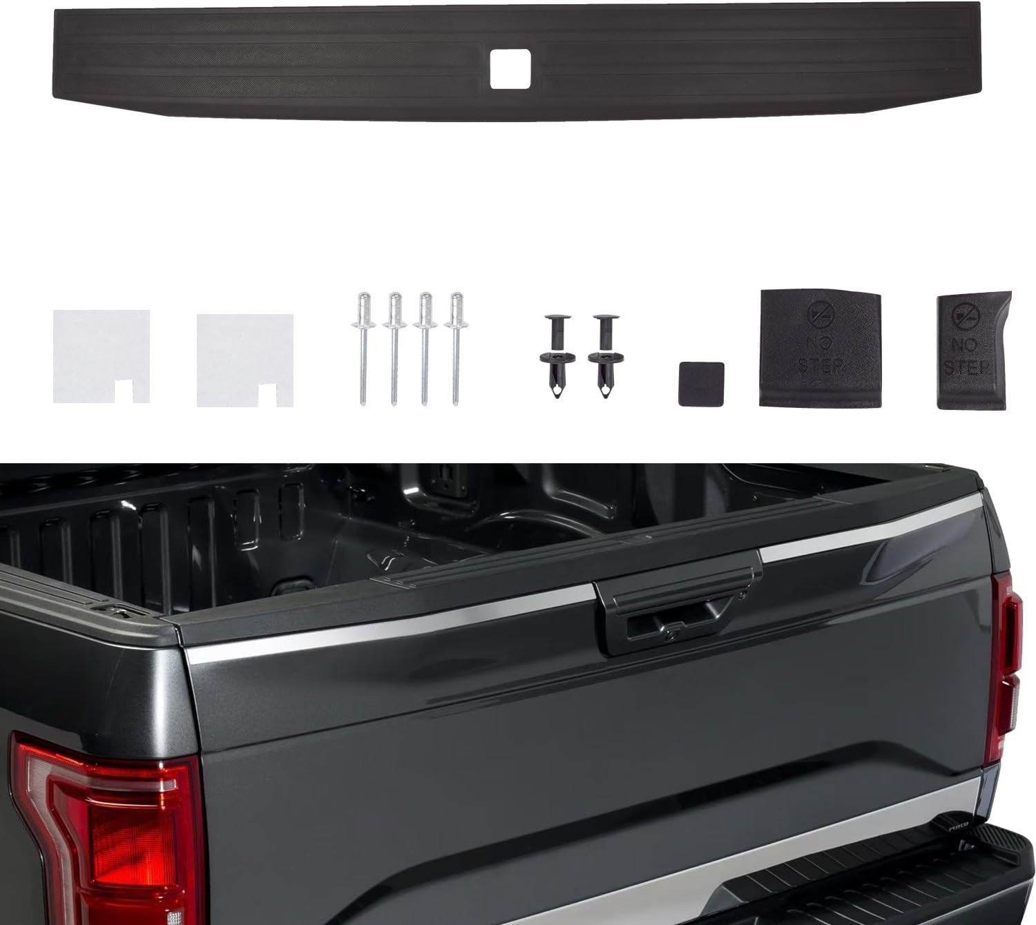 Tailgate Molding Top Trim Cap Compatible with 2021 2022 2023 2024 2025 Ford F150 Tailgate Molding Top Trim Cap Compatible with 2021 2022 2023 2024 2025 Ford F150