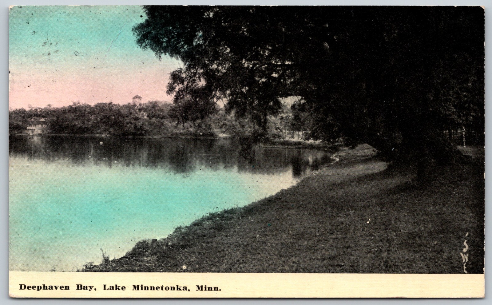 c1913 Deephaven Bay Lake Minnetonka Minnesota Ice Man Message ANTIQUE Postcard c1913 Deephaven Bay Lake Minnetonka Minnesota Ice Man Message ANTIQUE Postcard