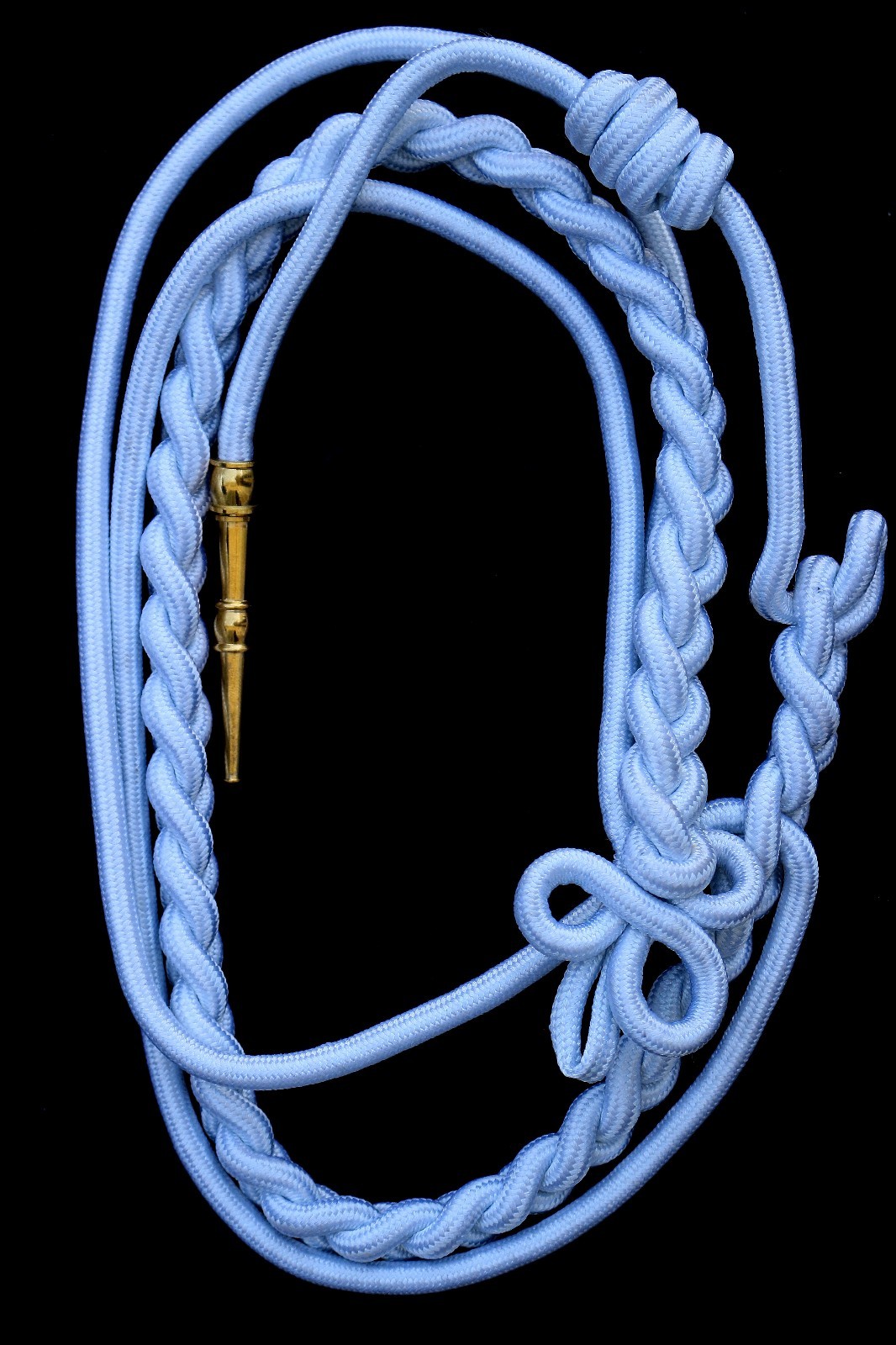 DEURA HIGH QUALITY SILVER AIGUILLETTE Shoulder Cord Citation Brass Tip
