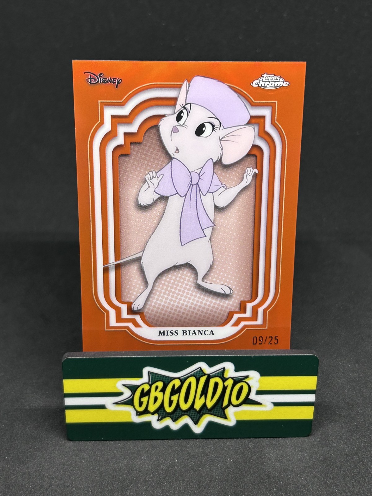 2024 Disney Topps Chrome Miss Bianca Orange Refractor /25