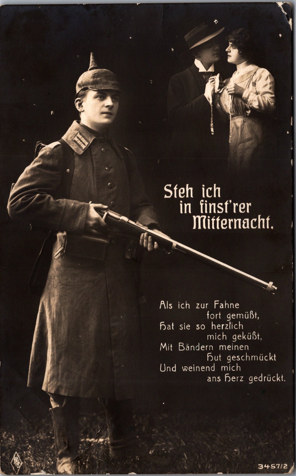 1915 WWI German Soldier Farewell Poem Postcard PFB 3457/2 1915 WWI German Soldier Farewell Poem Postcard PFB 3457/2