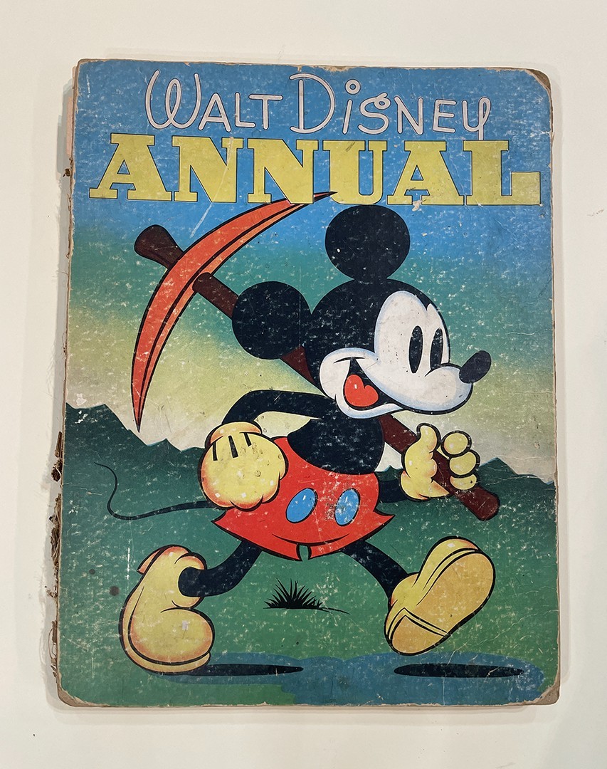 Vintage Walt Disney Coloring Book - Mickey Mouse and Friends  signed