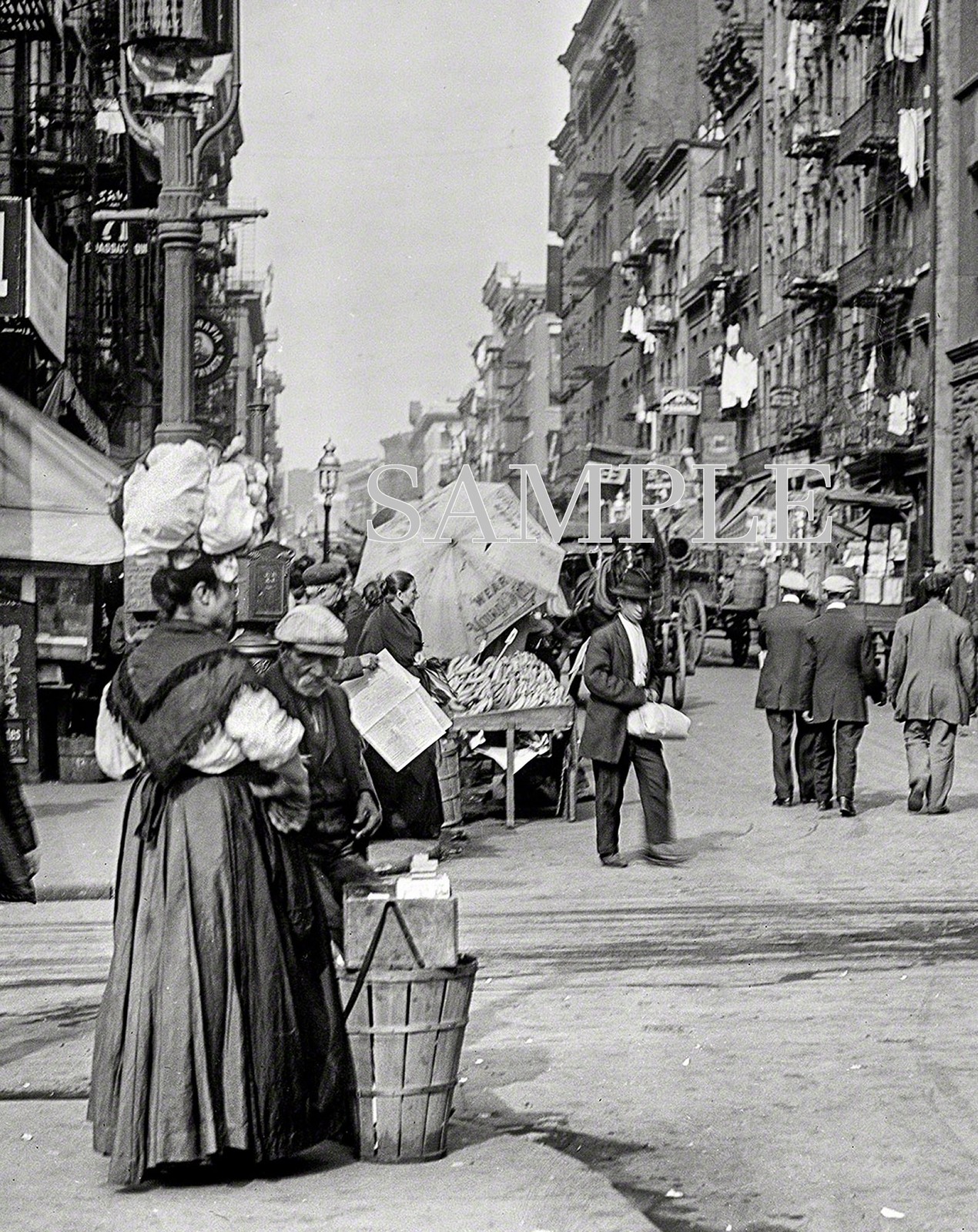 1900 MULBERRY STREET SCENE New York City PHOTO ( 165-e ) 1900 MULBERRY STREET SCENE New York City PHOTO ( 165-e )