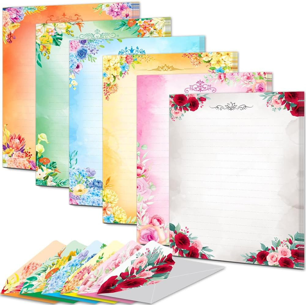 ANZON MORIES 60 Pieces Cute Stationery Paper and Envelope Set 8.5x11 ANZON MORIES 60 Pieces Cute Stationery Paper and Envelope Set 8.5x11