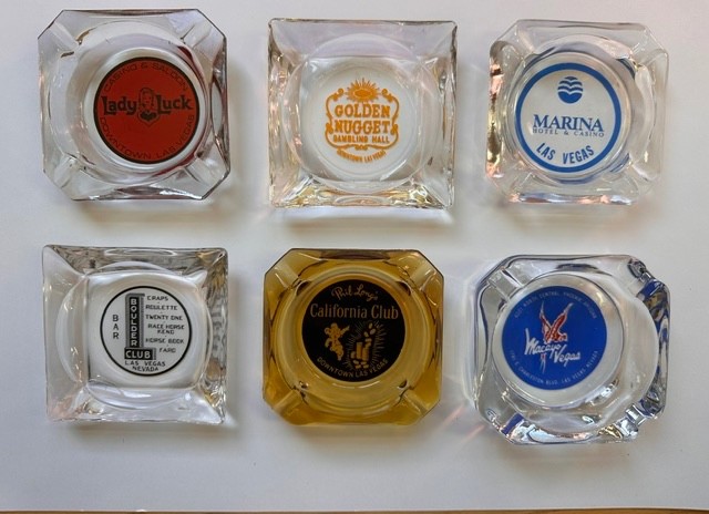 Vintage Las Vegas ash trays lot of 6 Golden Nugget, California Club etc... Vintage Las Vegas ash trays lot of 6 Golden Nugget, California Club etc...