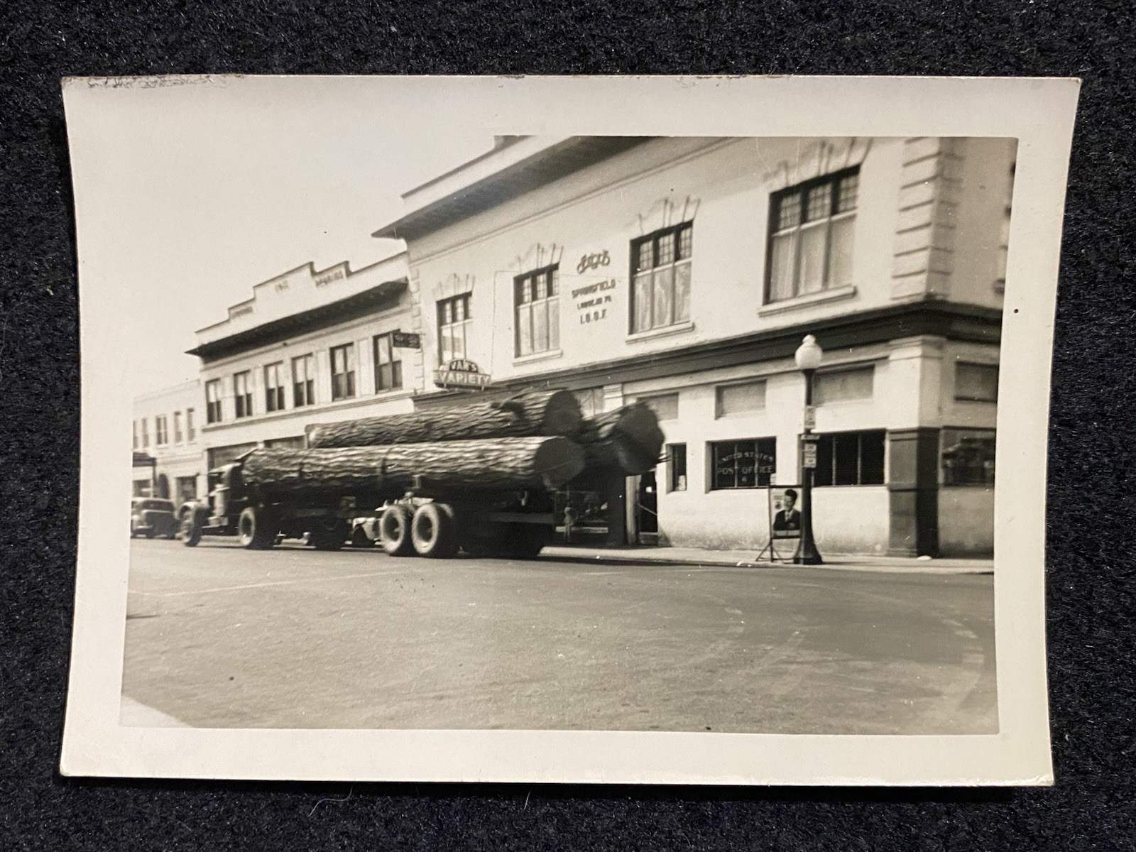 Springfield Oregon OR IOOF - Post Office Logging Lane Co. Antique Snapshot Photo Springfield Oregon OR IOOF - Post Office Logging Lane Co. Antique Snapshot Photo
