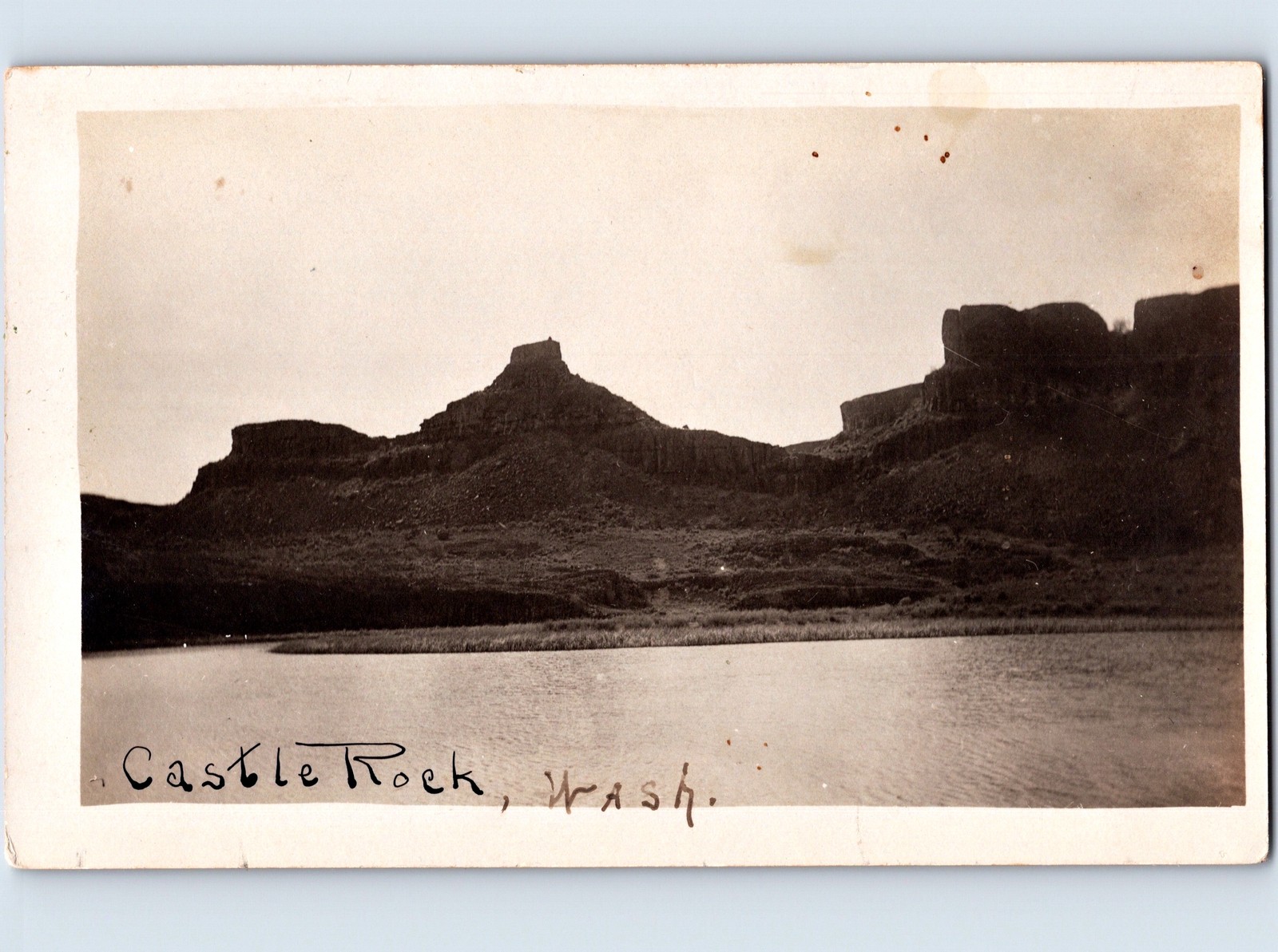 c1910 Castle Rock Butte & Cowlitz River Washington WA RPPC Real Photo Postcard c1910 Castle Rock Butte & Cowlitz River Washington WA RPPC Real Photo Postcard
