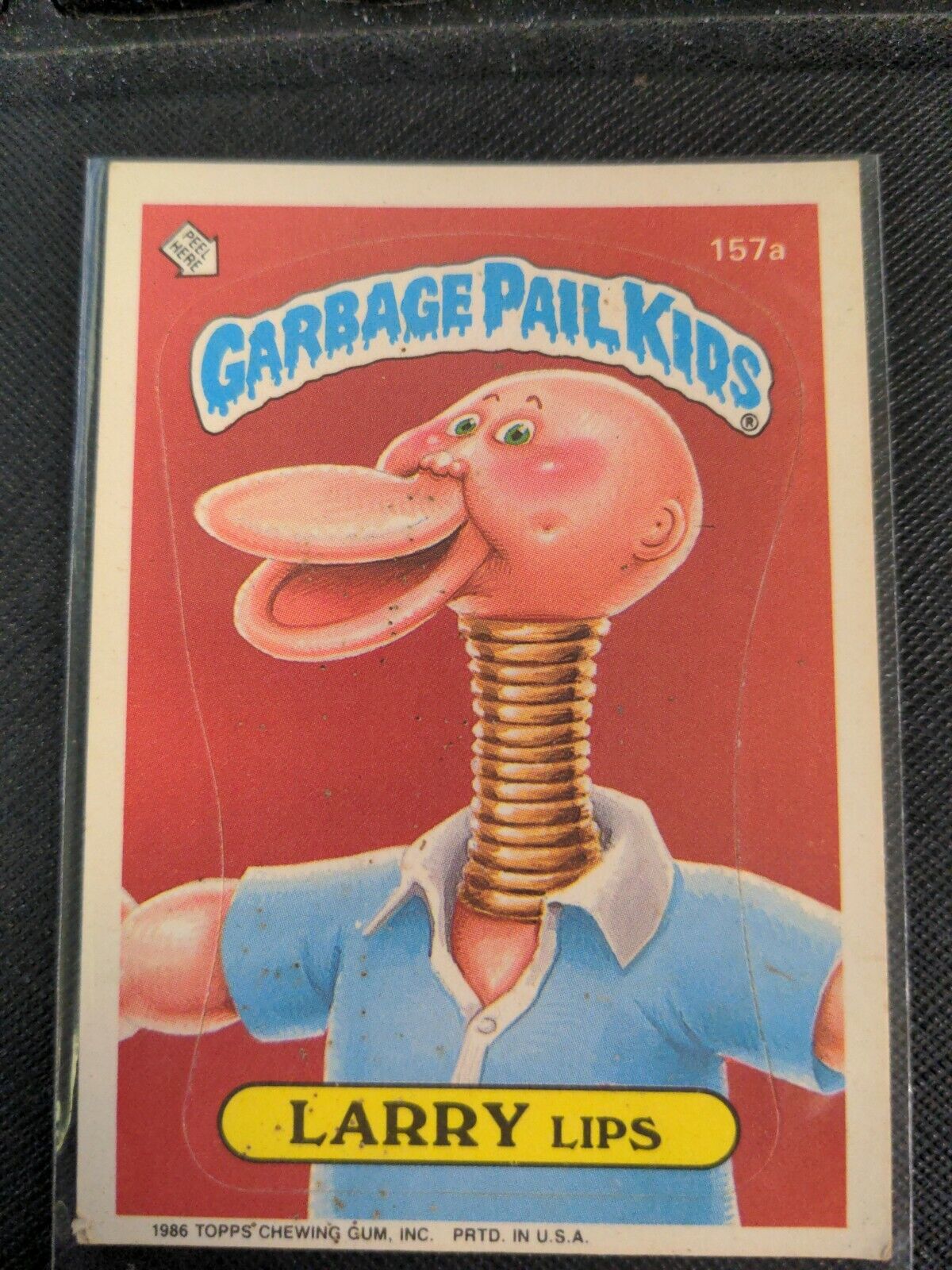 1986 Garbage Pail Kids LARRY Lips Series 4 GPK Vintage Sticker Card 157a