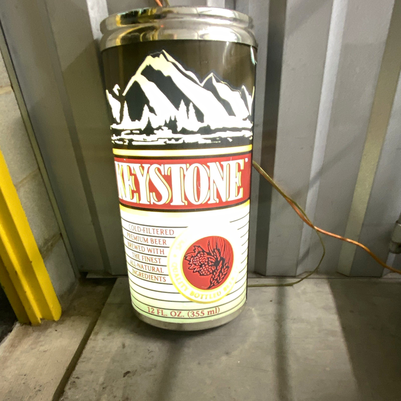 Vintage Keystone Beer Can Sign Tin Display, Breweriana Theme, Wall Light Vintage Keystone Beer Can Sign Tin Display, Breweriana Theme, Wall Light