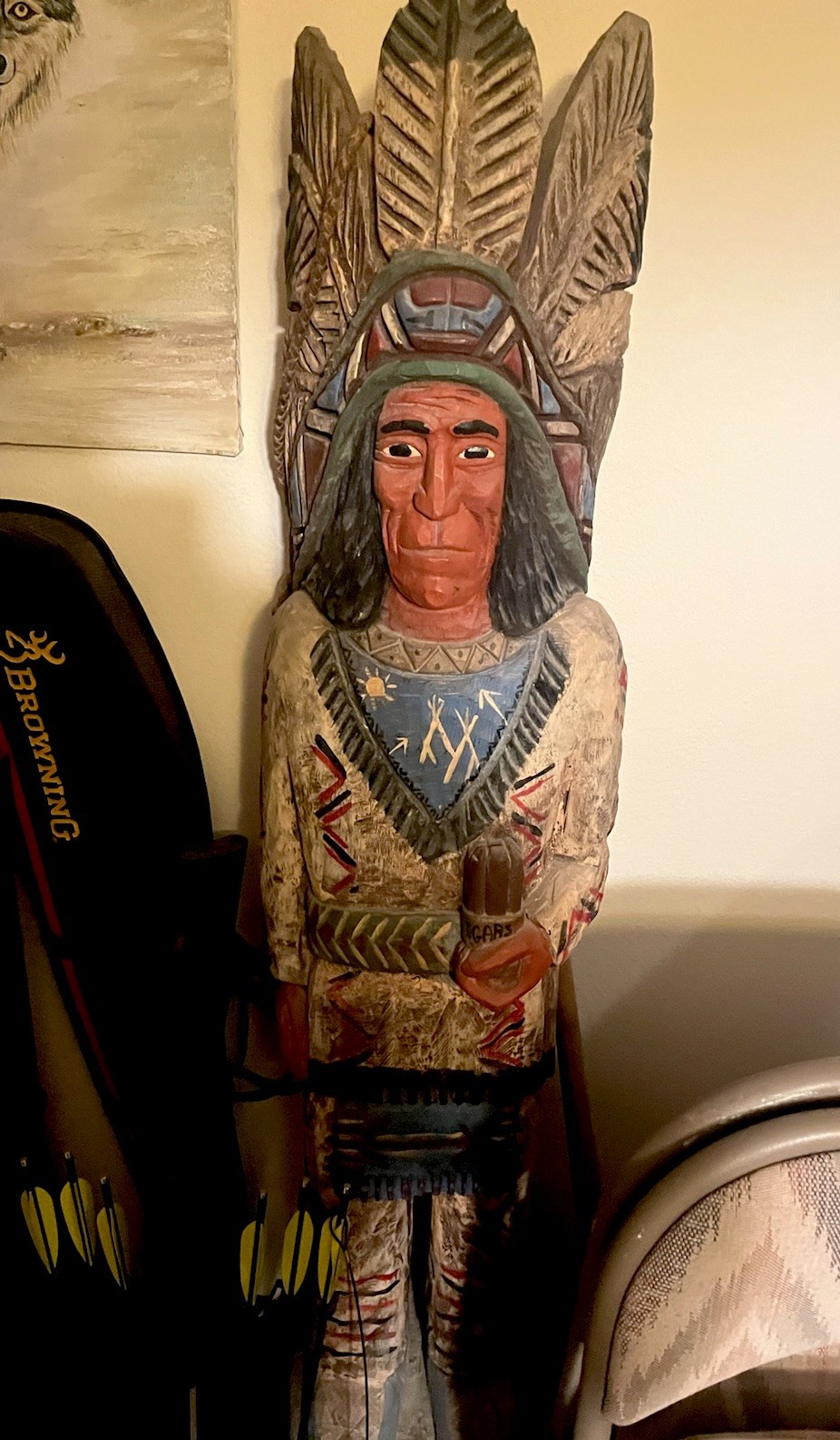 Frank Gallagher - 5’ Cigar store Indian Chief Frank Gallagher - 5’ Cigar store Indian Chief