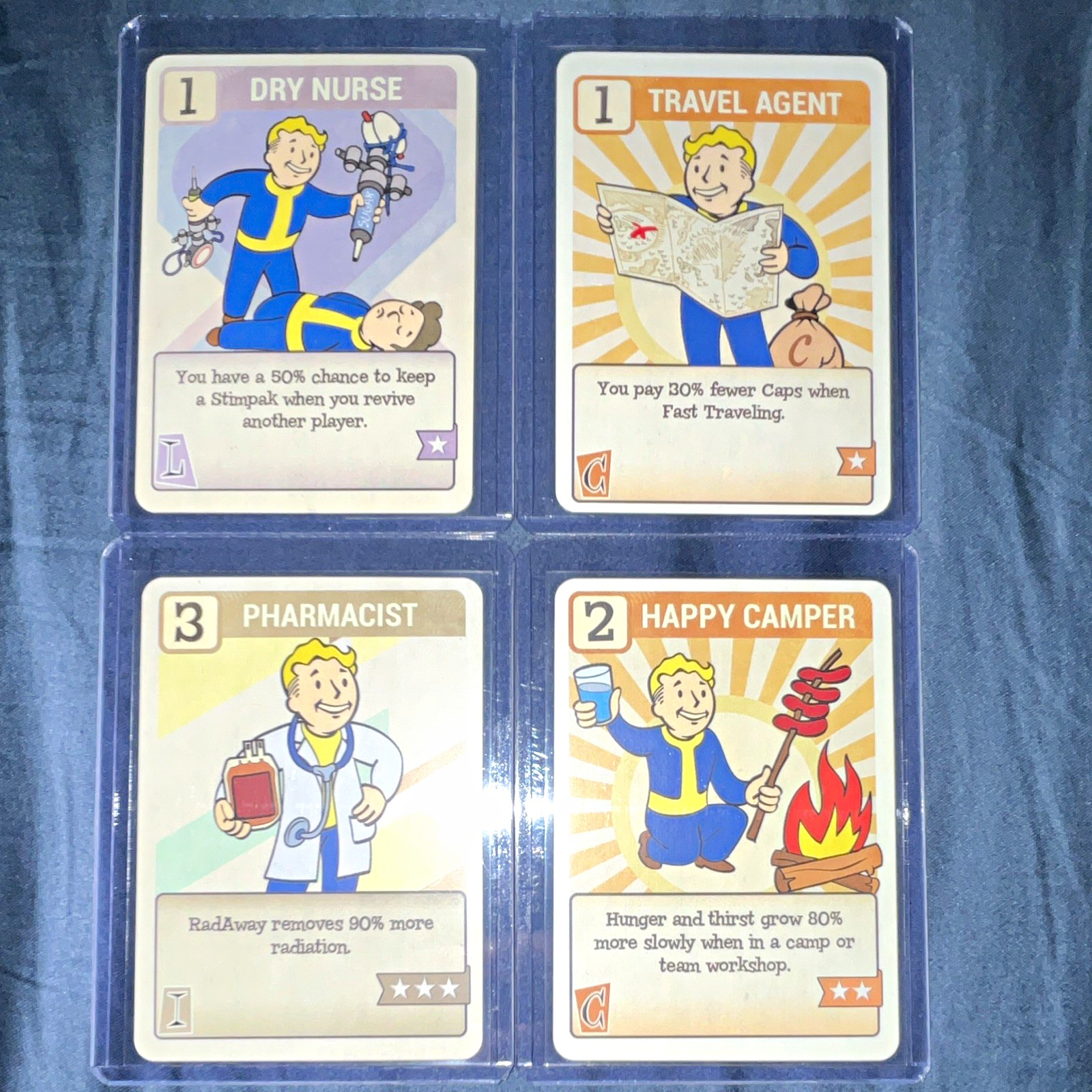 2019 Series 2 Fallout 76 Vault Boy Perk Card - Rare Gold Back 