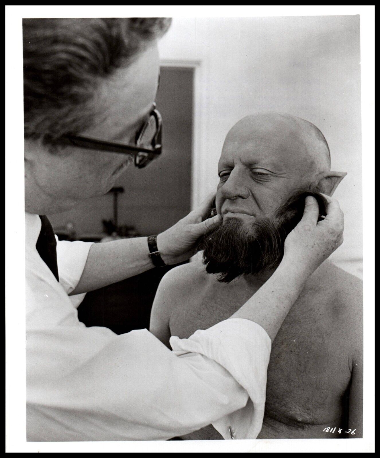 BILL TUTTLE MAKE-UP ON TONY RANDALL SEVEN FACES OF DR. LAO 1964 ORIG Photo 734