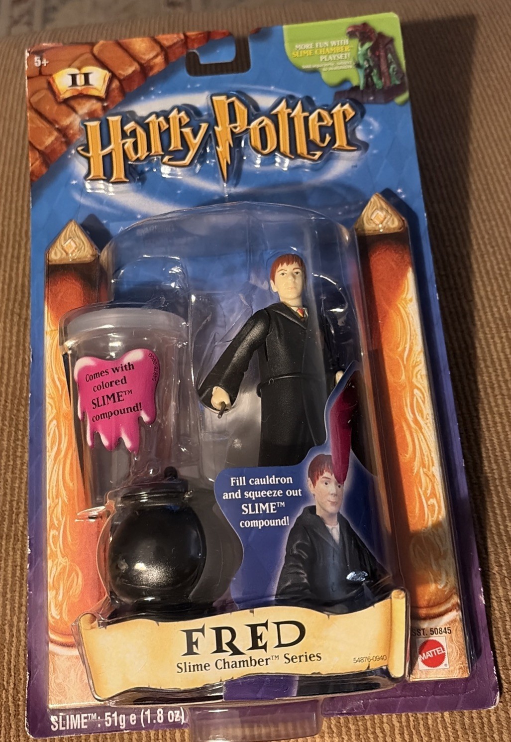 2001 Mattel Harry Potter Fred Weasley Slime Chamber Series Figure