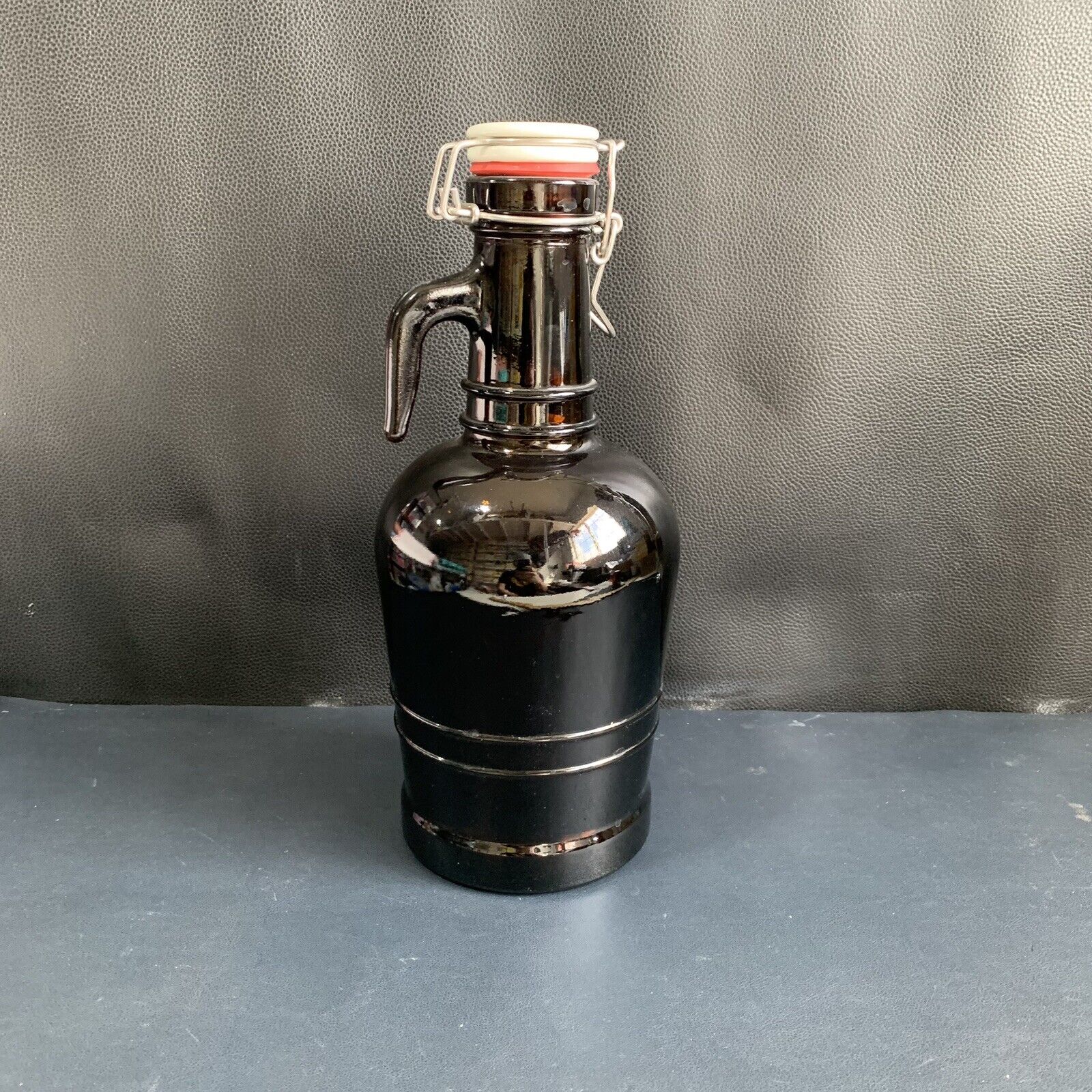 Vintage Snap Close Beer Or Wine Brewer Bottle 13” Tall, 200 CL (about 67 Oz.)