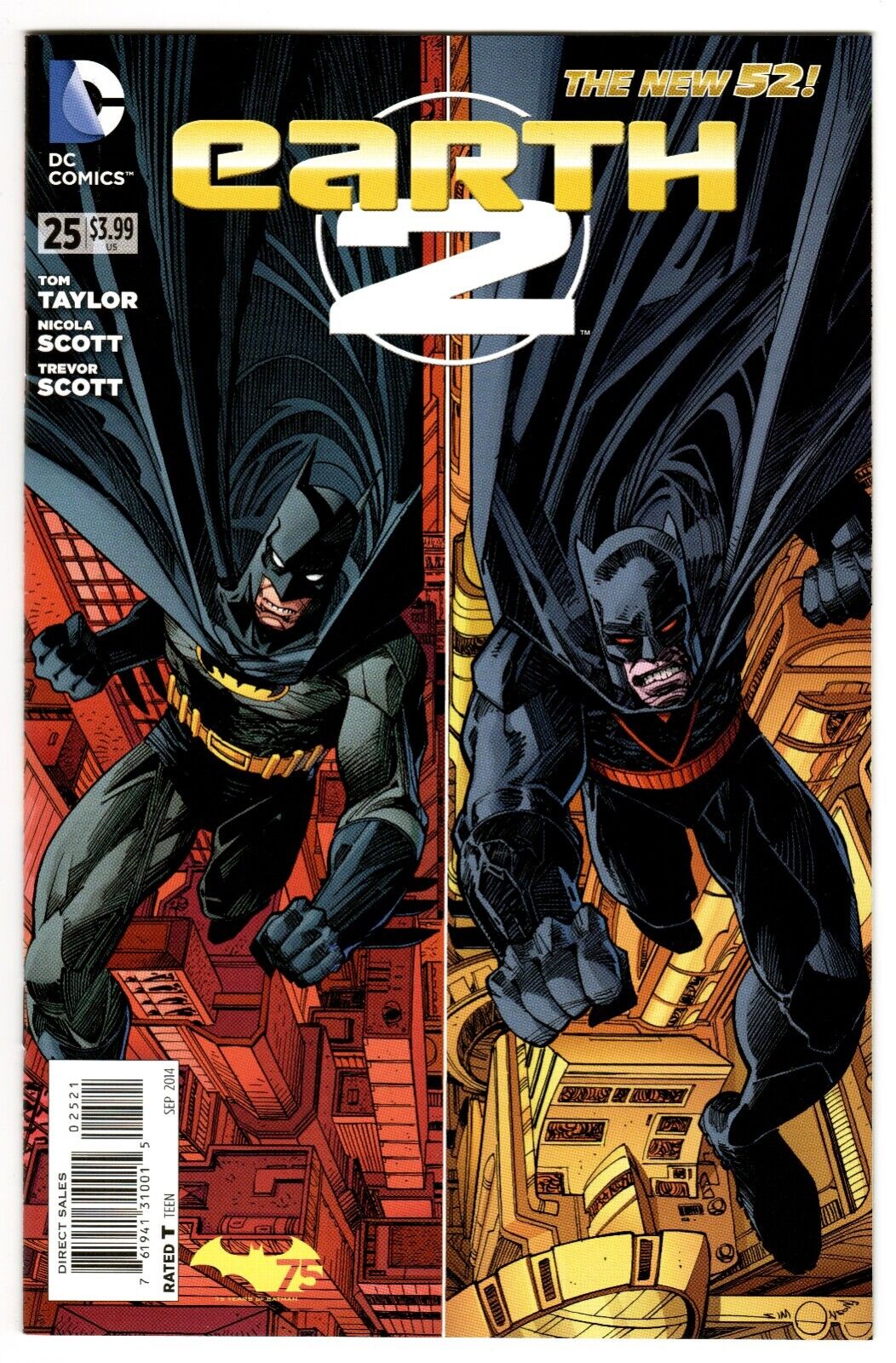 Earth 2 #25 DC⋅2014 Walt Simonson Variant-1st Black Superman Val-Zod 🔑