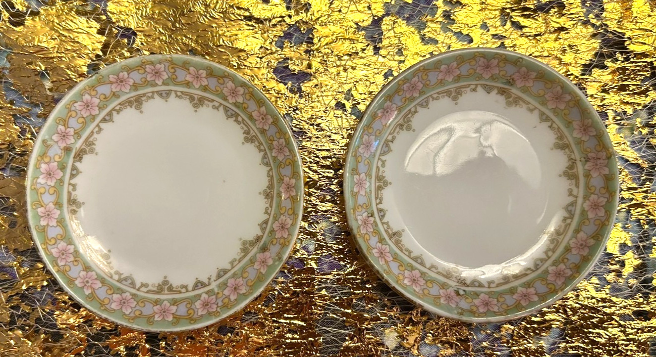 Antique KARLSBAD Austria -Pair of Porcelain Butter Pats Antique KARLSBAD Austria -Pair of Porcelain Butter Pats