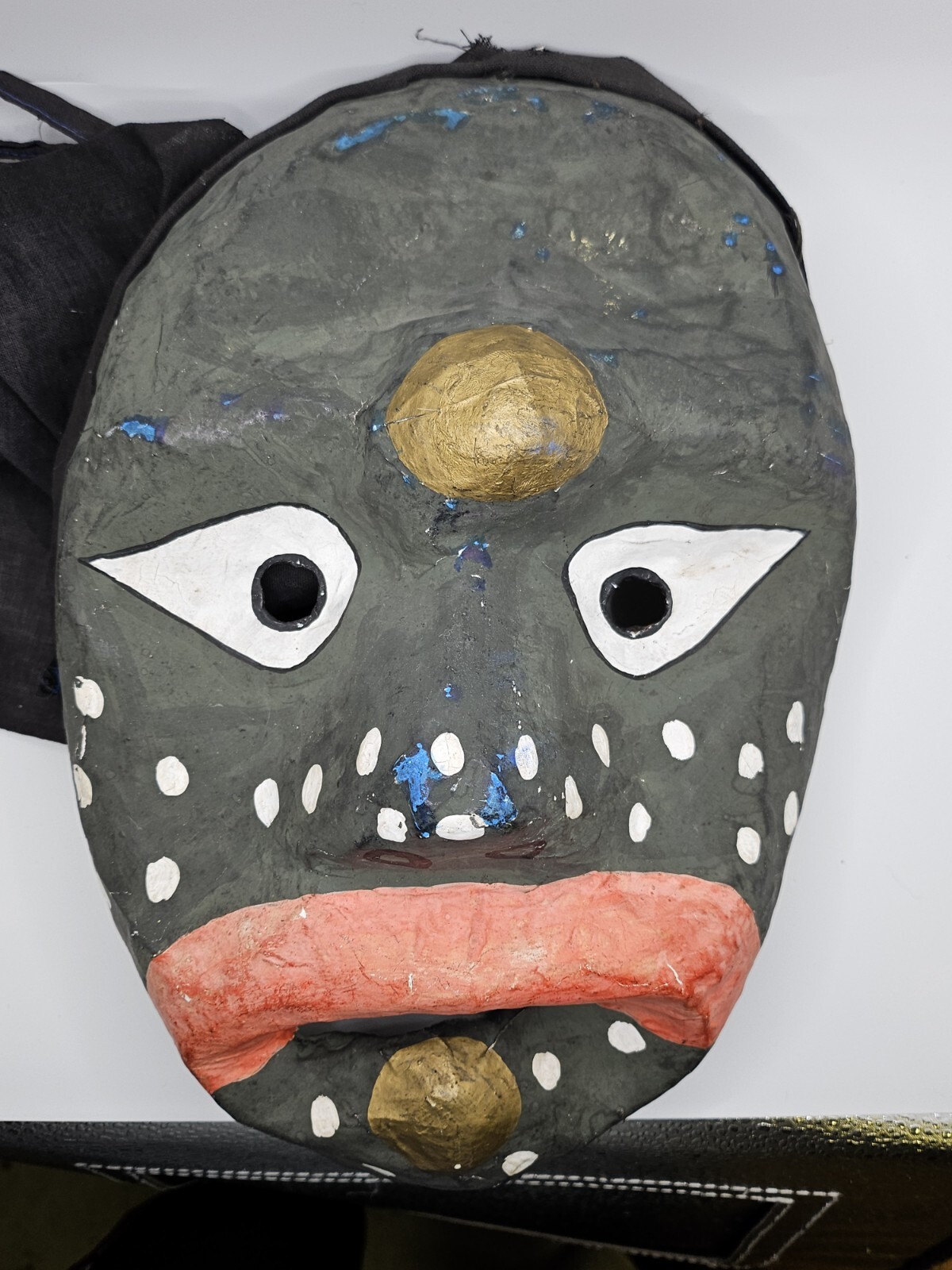 Vintage Korean Yangju Byeolsandae Nojang Miyal Halmi Mask Handmade Handpainted