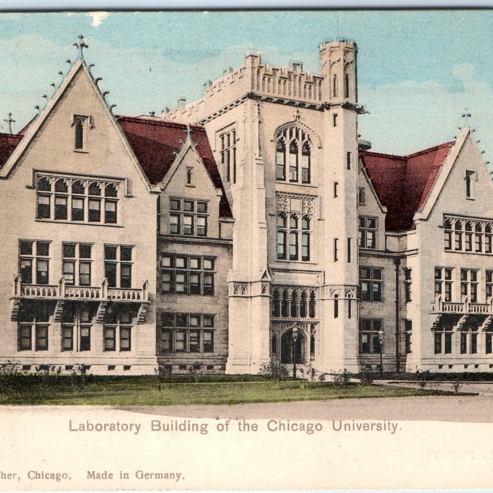 c1900s Chicago, IL University Laboratory Building Postcard Litho B Sebastian c1900s Chicago, IL University Laboratory Building Postcard Litho B Sebastian