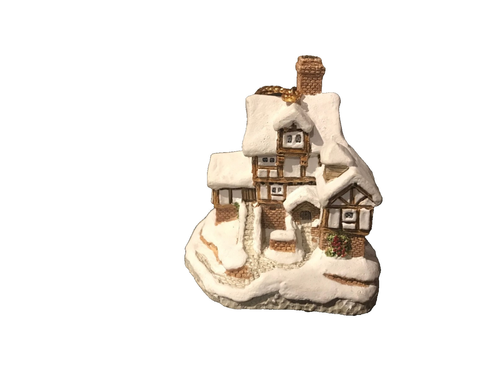 David Winter Miniatures, Scrooge\'s Counting House Christmas Ornament, 1987, EC