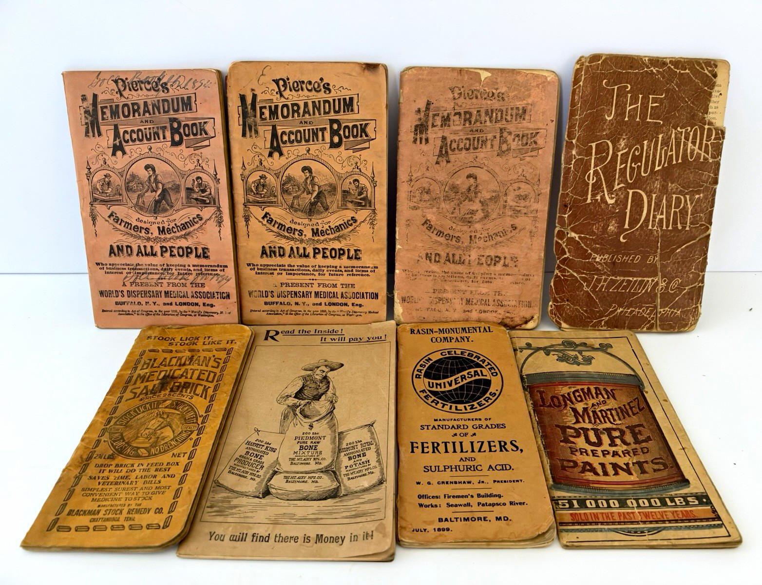 Antique 1880s 1890s Trade Card Booklet Lot Pierce's Medical Shenandoah Valley VA Antique 1880s 1890s Trade Card Booklet Lot Pierce's Medical Shenandoah Valley VA