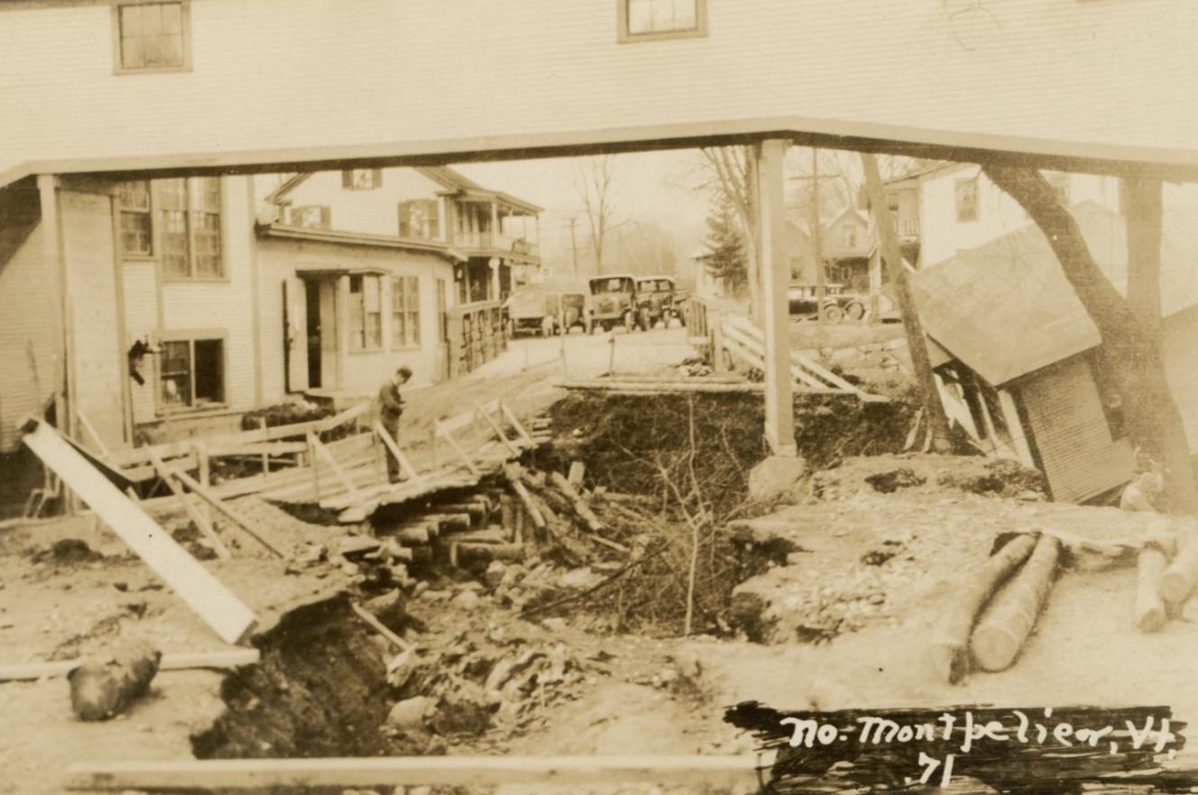 1927 Montpelier VT Flood RPPC Aftermath Damage Real Photo Postcard Vermont 1927 Montpelier VT Flood RPPC Aftermath Damage Real Photo Postcard Vermont