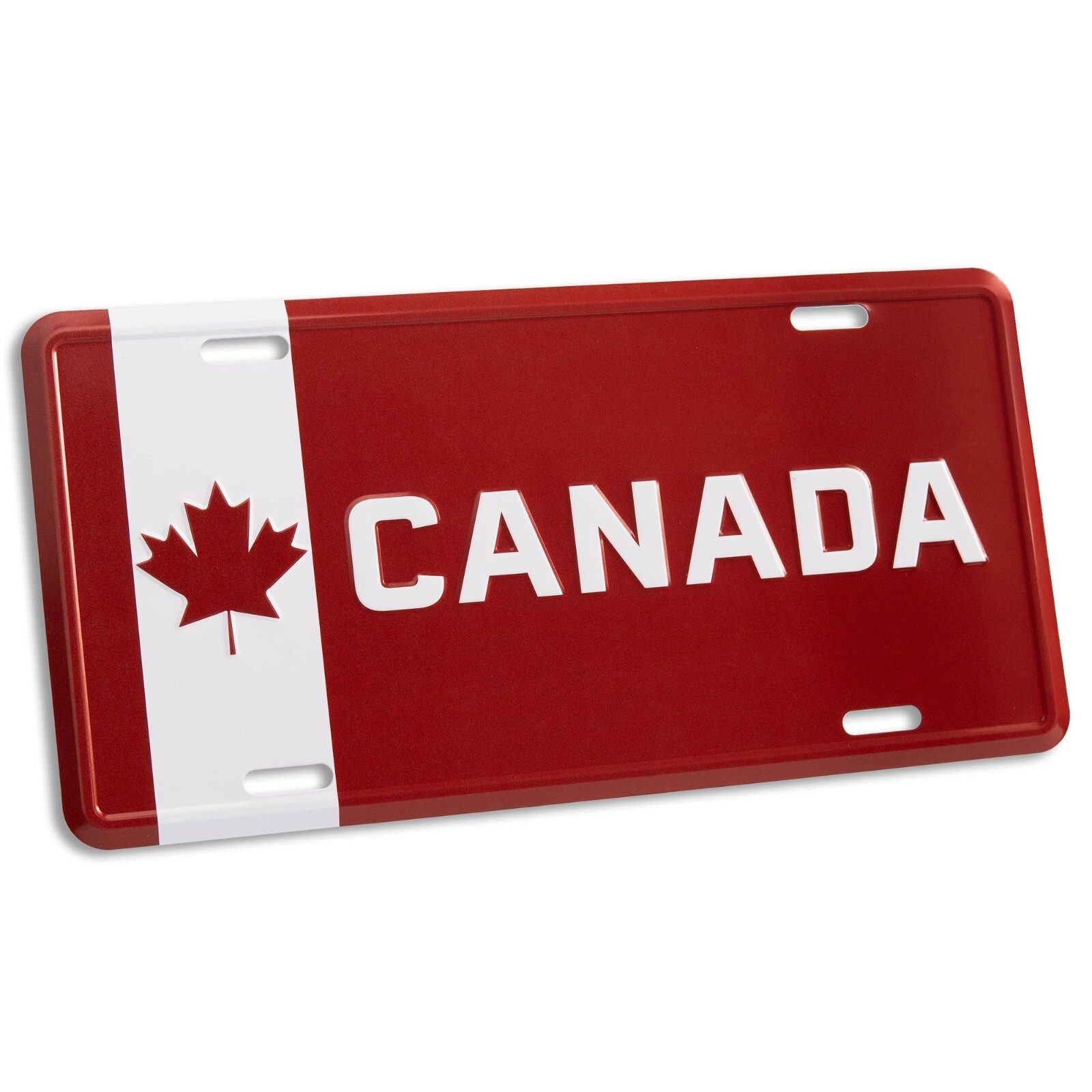 Canada Flag License Plate - 3D Embossed Metal Car Truck Tag Sign - Maple Leaf Canada Flag License Plate - 3D Embossed Metal Car Truck Tag Sign - Maple Leaf