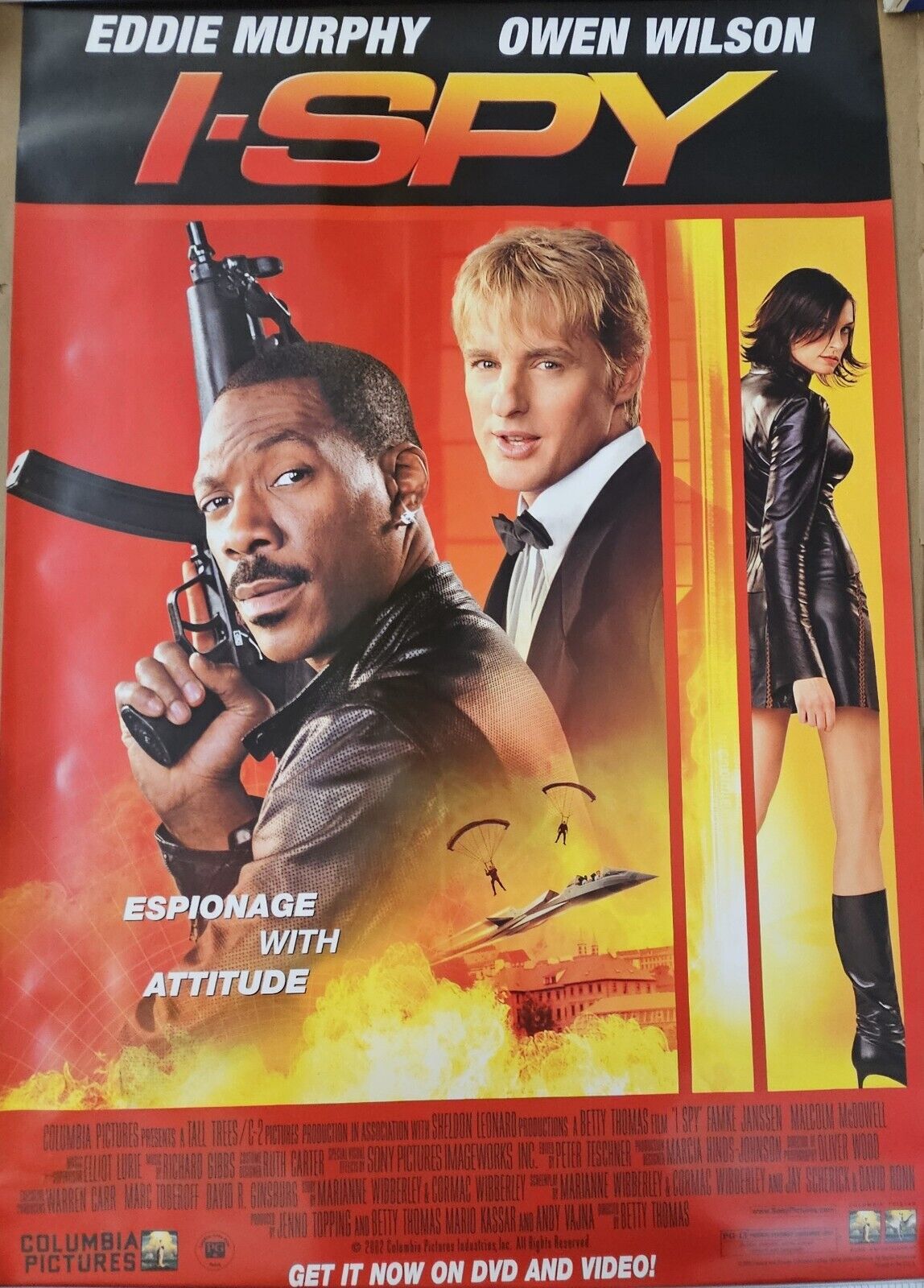 Eddie Murphy and Owen Wilson in I Spy 27 x 40 DVD promotional Movie poster