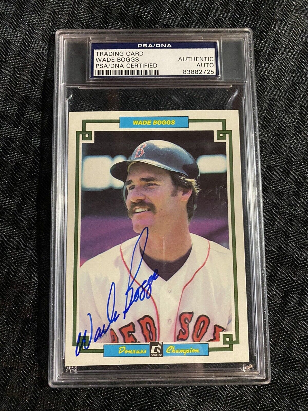 1984 Donruss Champion Wade Boggs PSA DNA signed Auto 3X5 Card