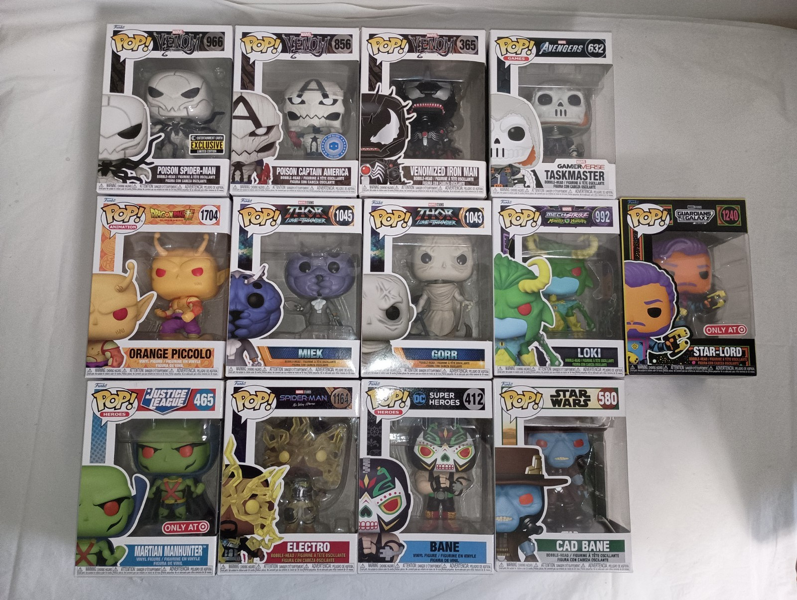 LOT OF 13 Funko Pop Figures Venom Star Wars Marvel DC Super Heroes Thor NEW NIB LOT OF 13 Funko Pop Figures Venom Star Wars Marvel DC Super Heroes Thor NEW NIB